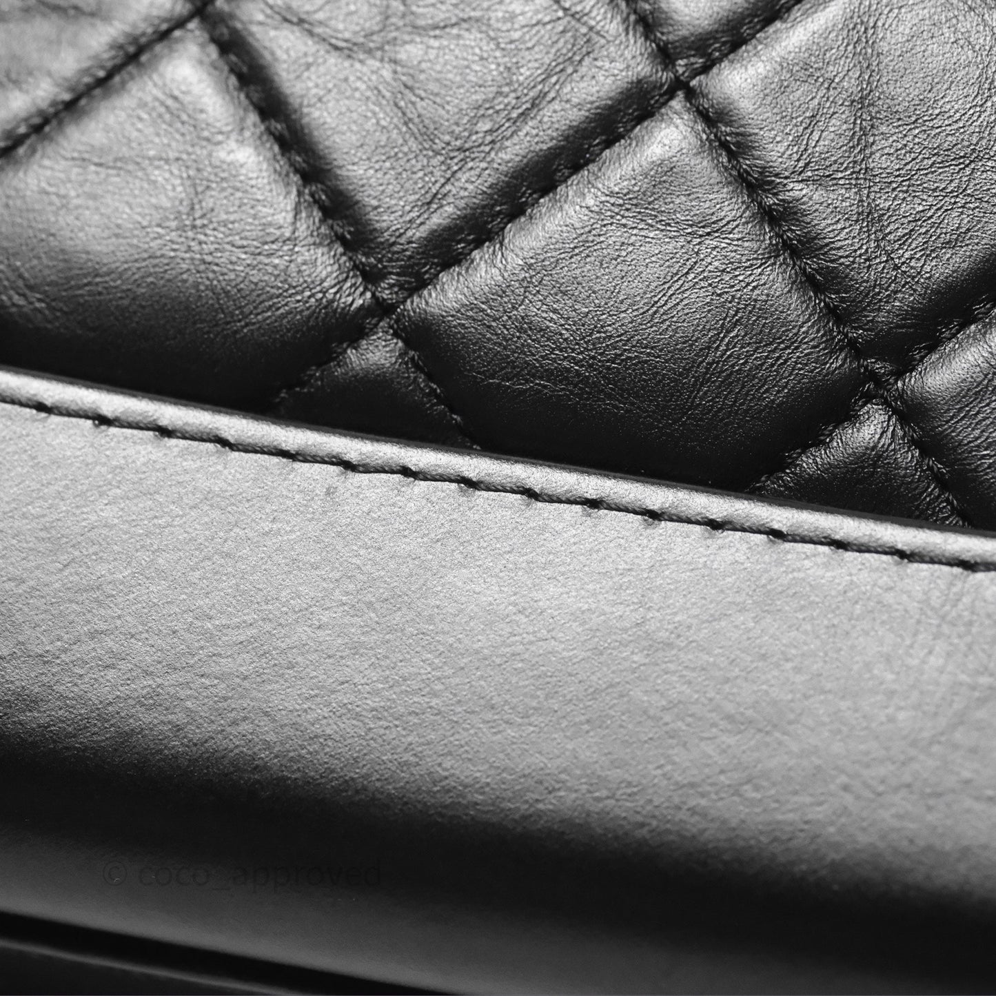 Chanel Small Gabrielle Hobo Quilted So Black Aged Calfskin