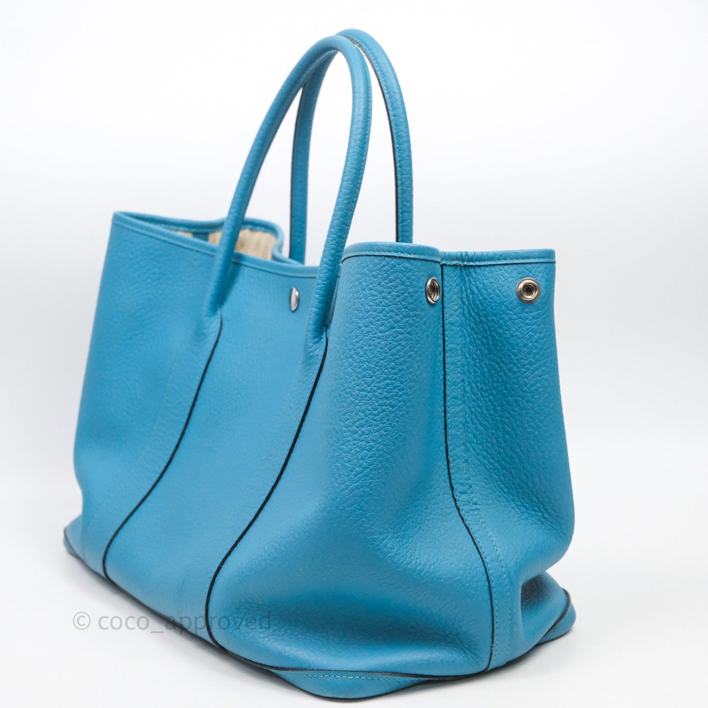 Hermès Garden Party 36 Celeste 7N Palladium Hardware
