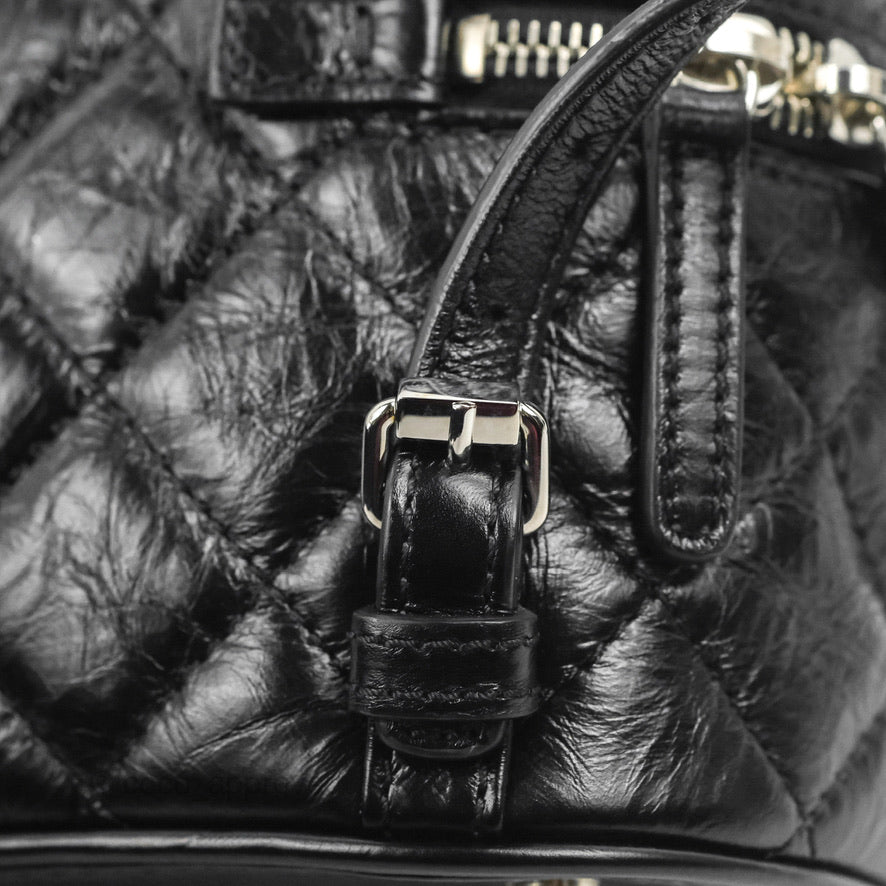 Chanel Aquarium PVC Backpack Black Crumpled Calfskin Silver Hardware
