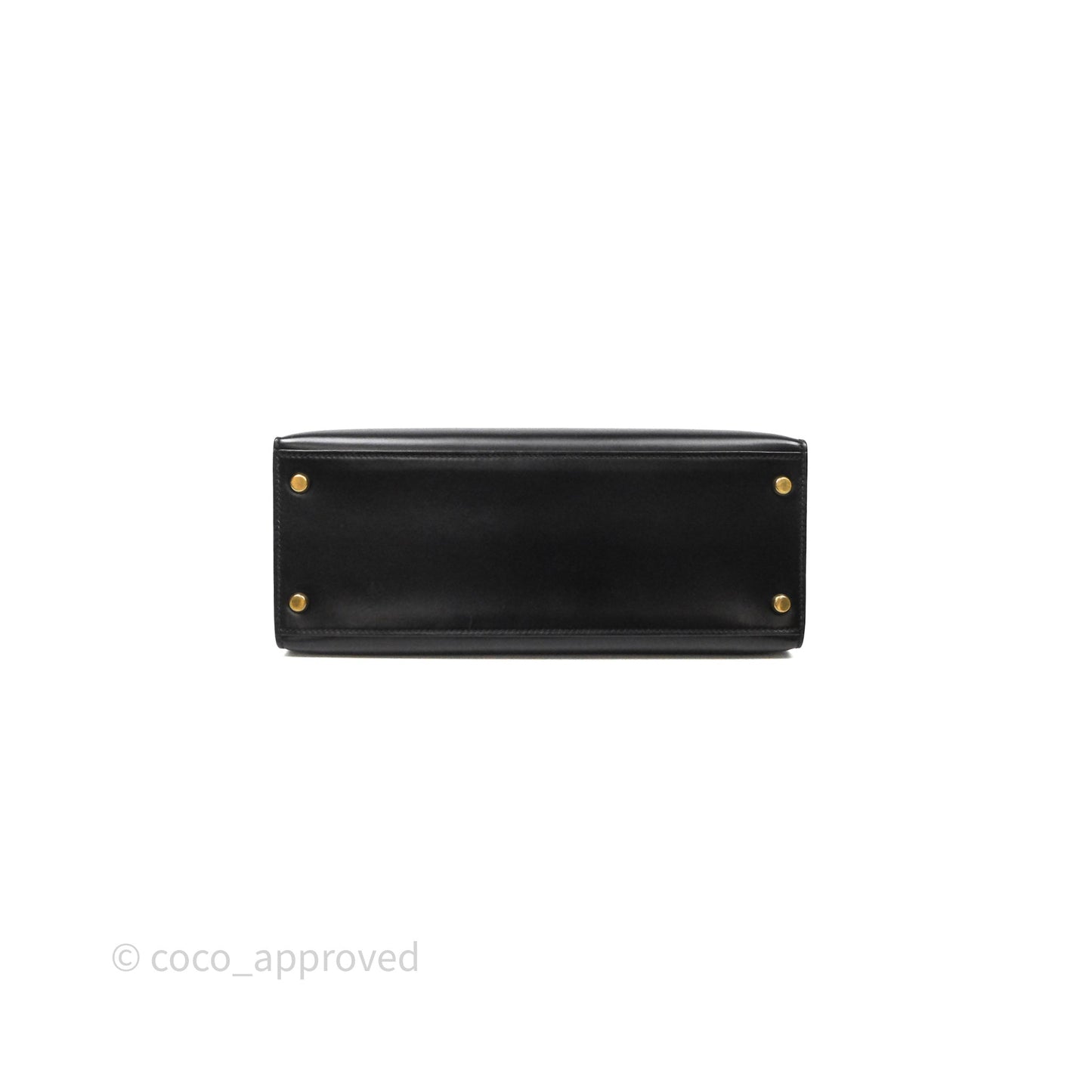 Hermès Vintage Kelly 28 Sellier Black Noir 89 Box Leather Gold Hardware