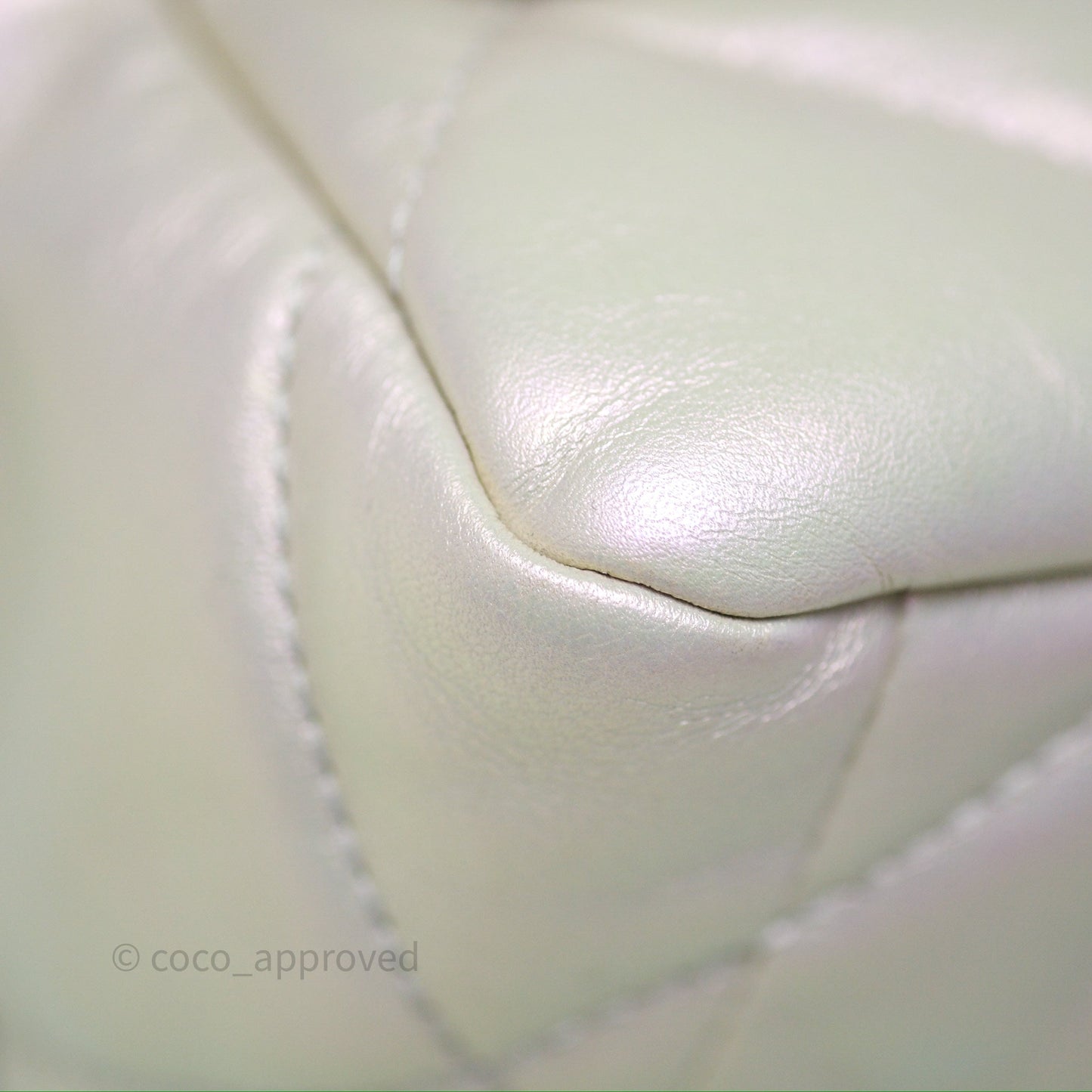 Chanel 19 Small Iridescent White Mixed Hardware
