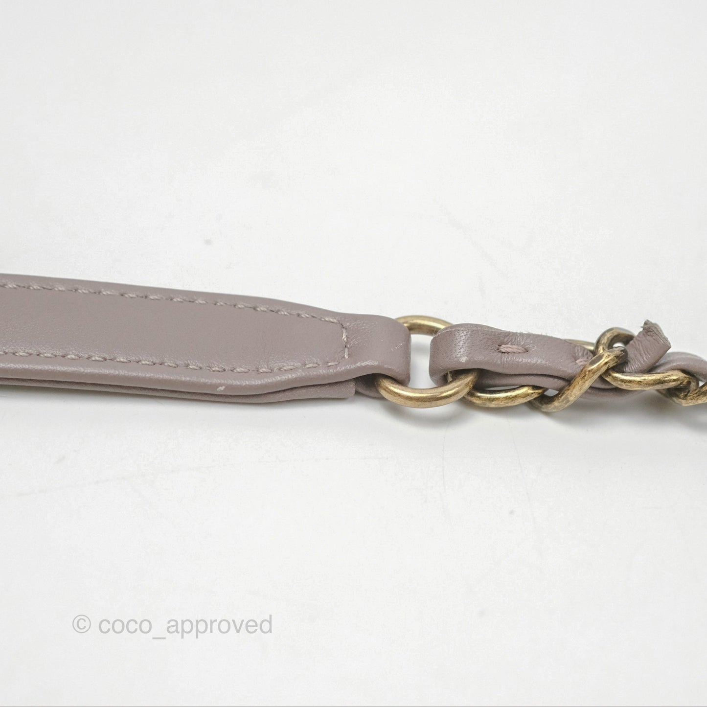 Chanel Coco Curve Flap Burnished Lilac Grey Calfskin Goatskin Antique Gold Hardware