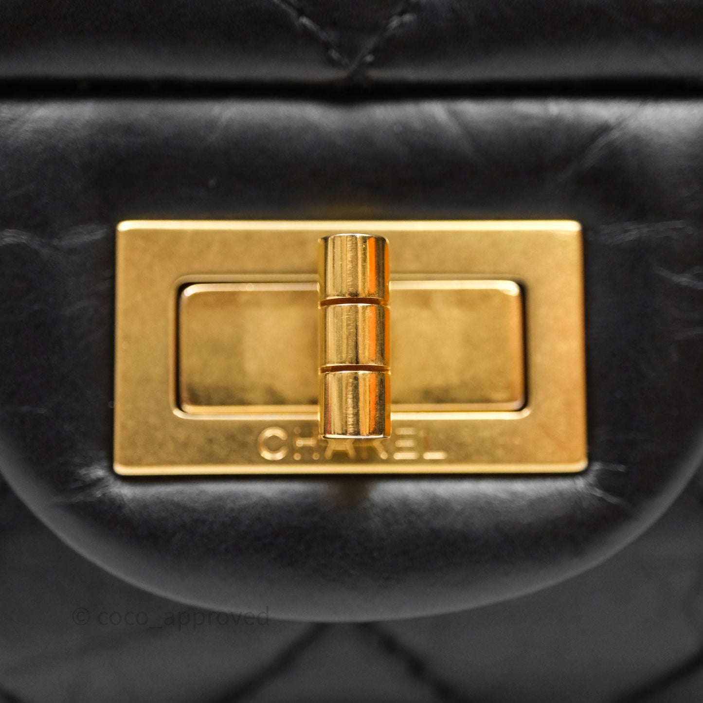 Chanel Reissue Quilted Aged Calfskin Black Aged Gold Hardware 227