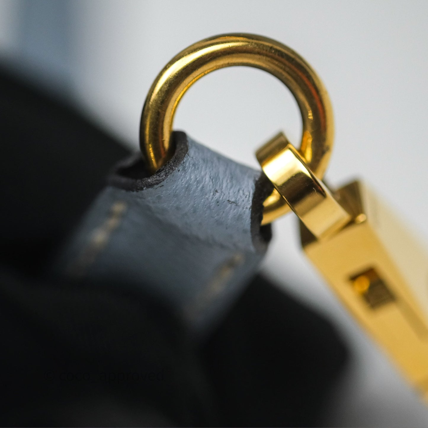 Hermès Kelly II 28 Sellier Bleu Lin J7 Epsom Gold Hardware
