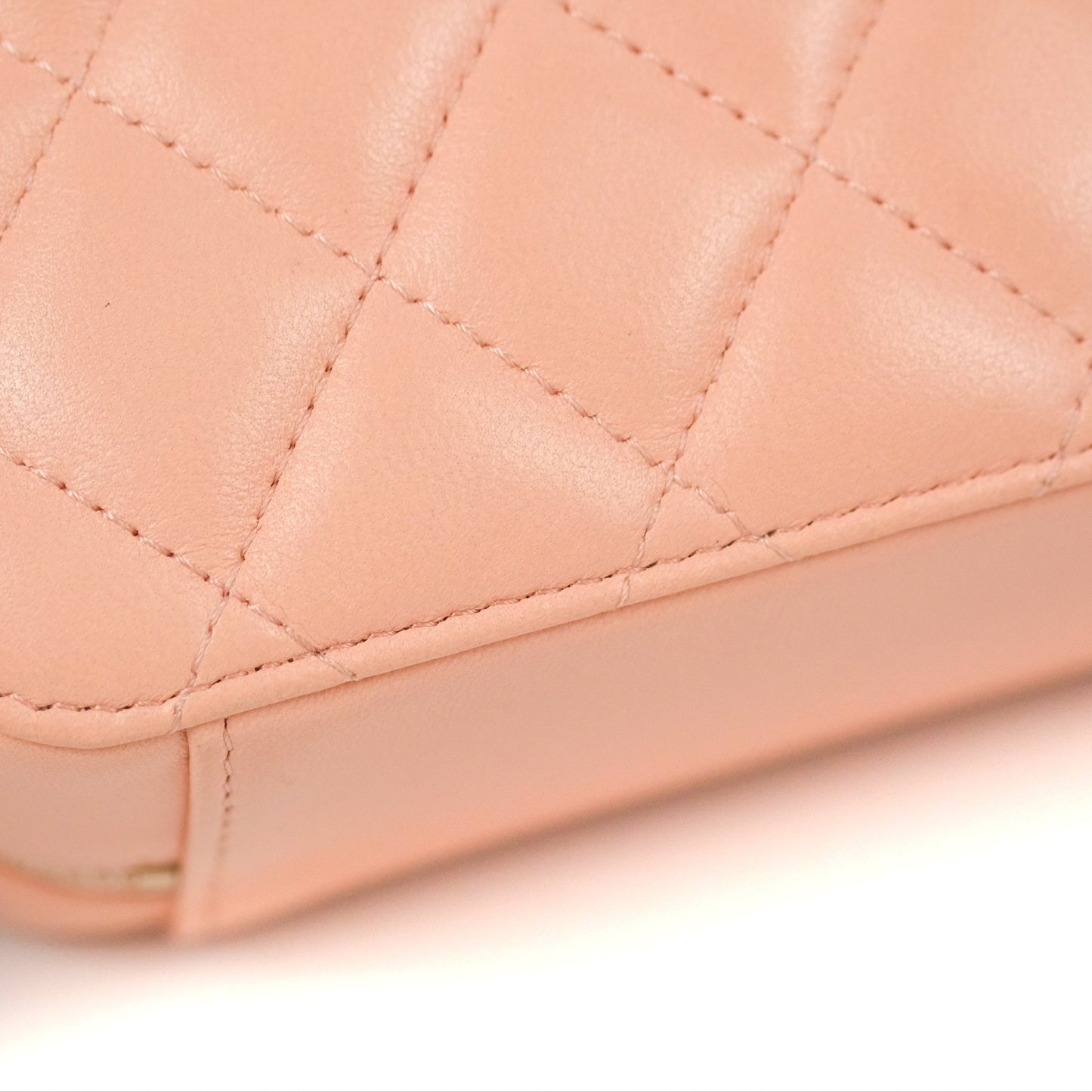 Chanel Mini Pearl Crush Quilted Camera Case Orange Blair Lambskin Aged Gold Hardware