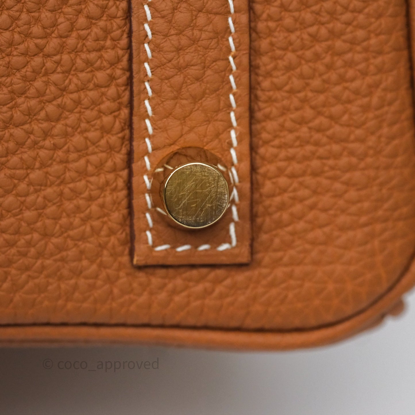 Hermes Birkin 25 Retourne Gold 37 Togo Gold Hardware