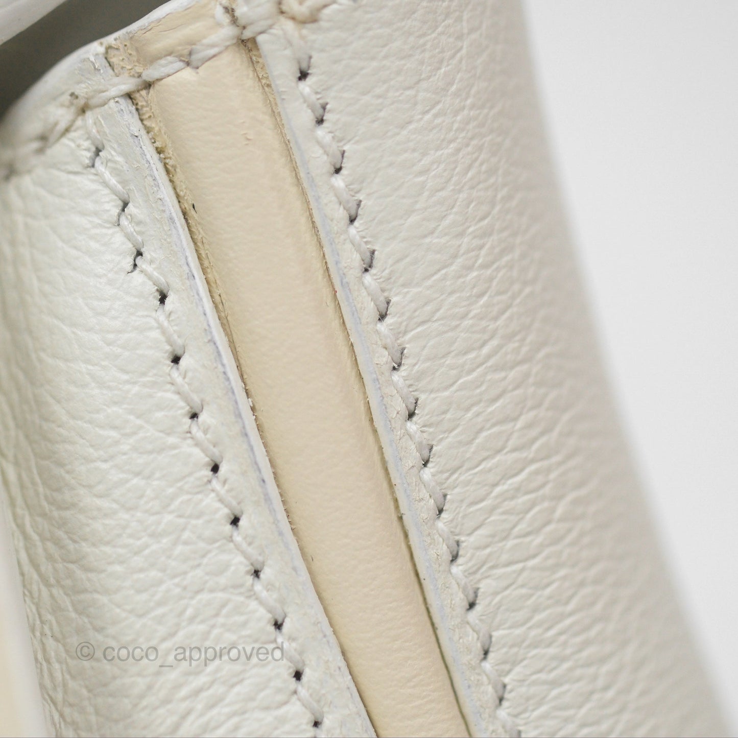 Hermès 24/24 21 Mini Blanc 01/ Nata I2 Evercolor/ Swift Palladium Hardware