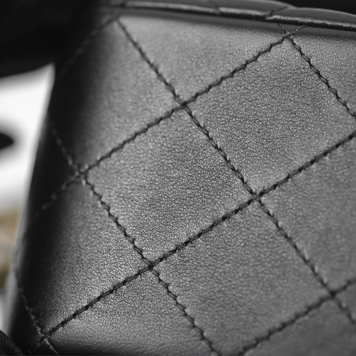Chanel Mini Square Flap Quilted Black Lambskin Gold Hardware