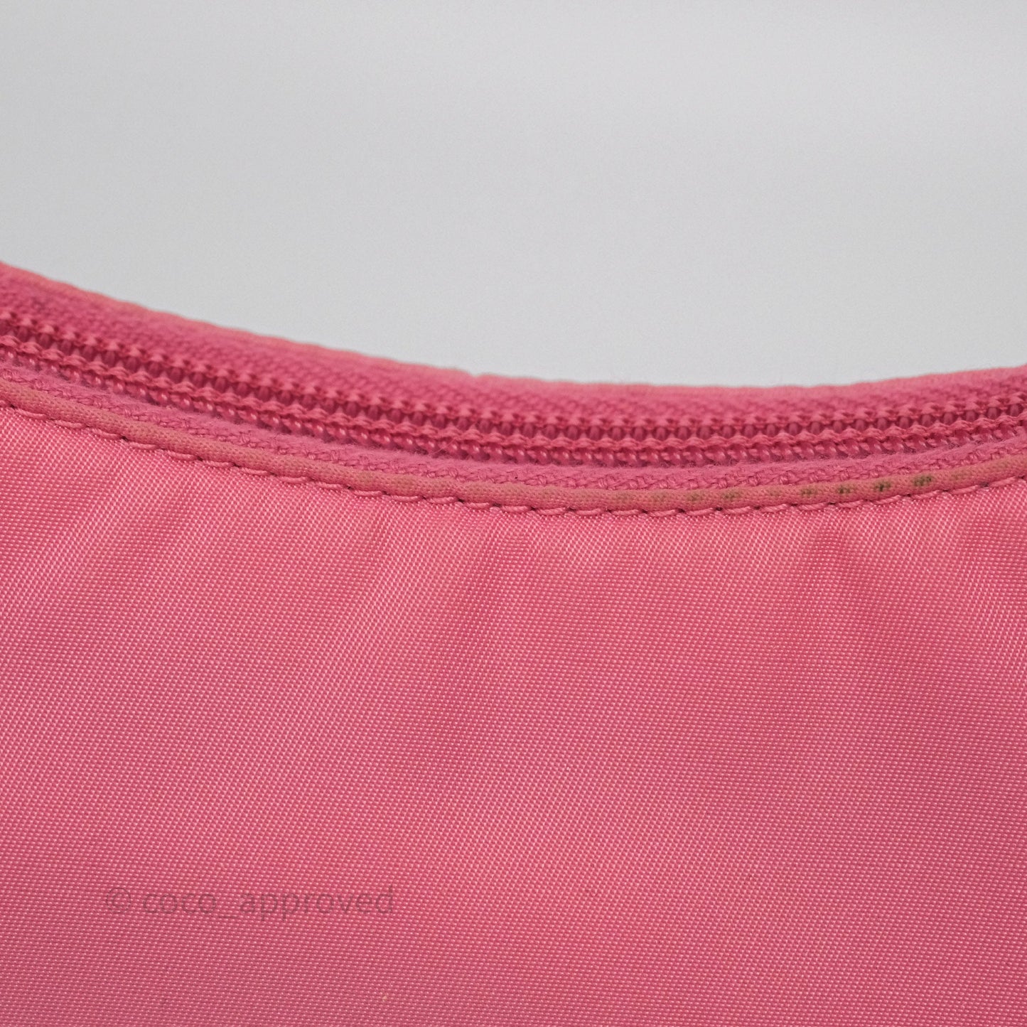 Prada Re-Edition 2005 Nylon Mini Bag Pink Silver Hardware