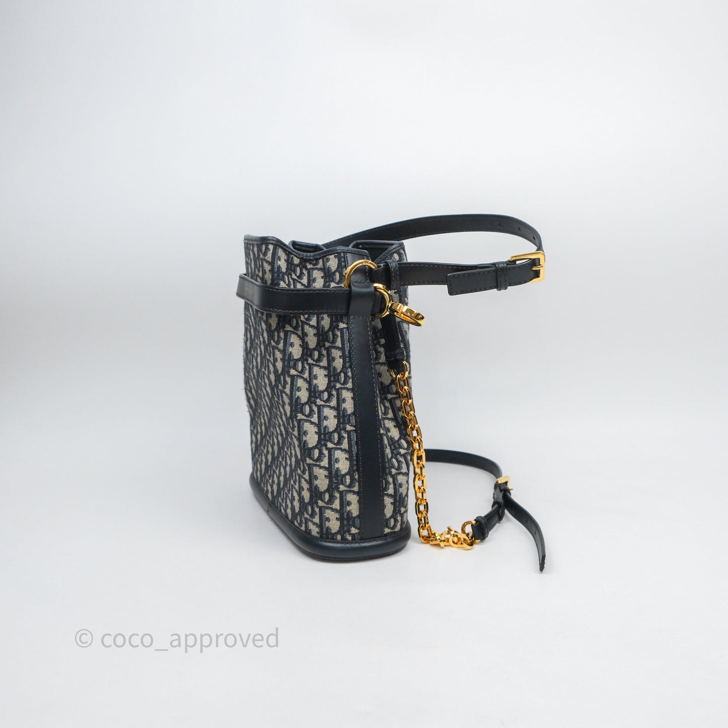 Christian Dior Medium O C'est Dior Bucket Bag Blue Dior Oblique Jacquard