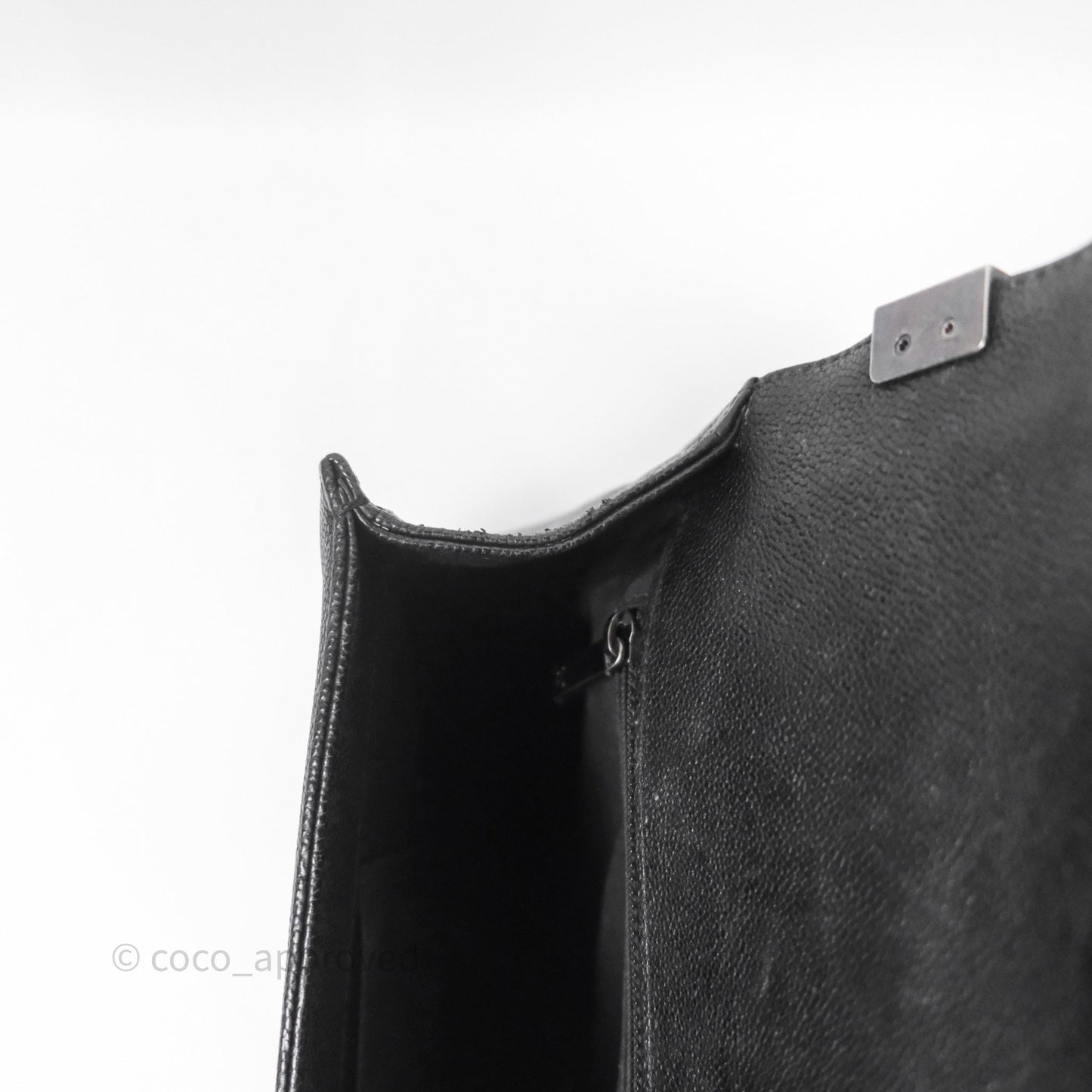 Chanel Quilted New Medium Boy Black Caviar Ruthenium Hardware