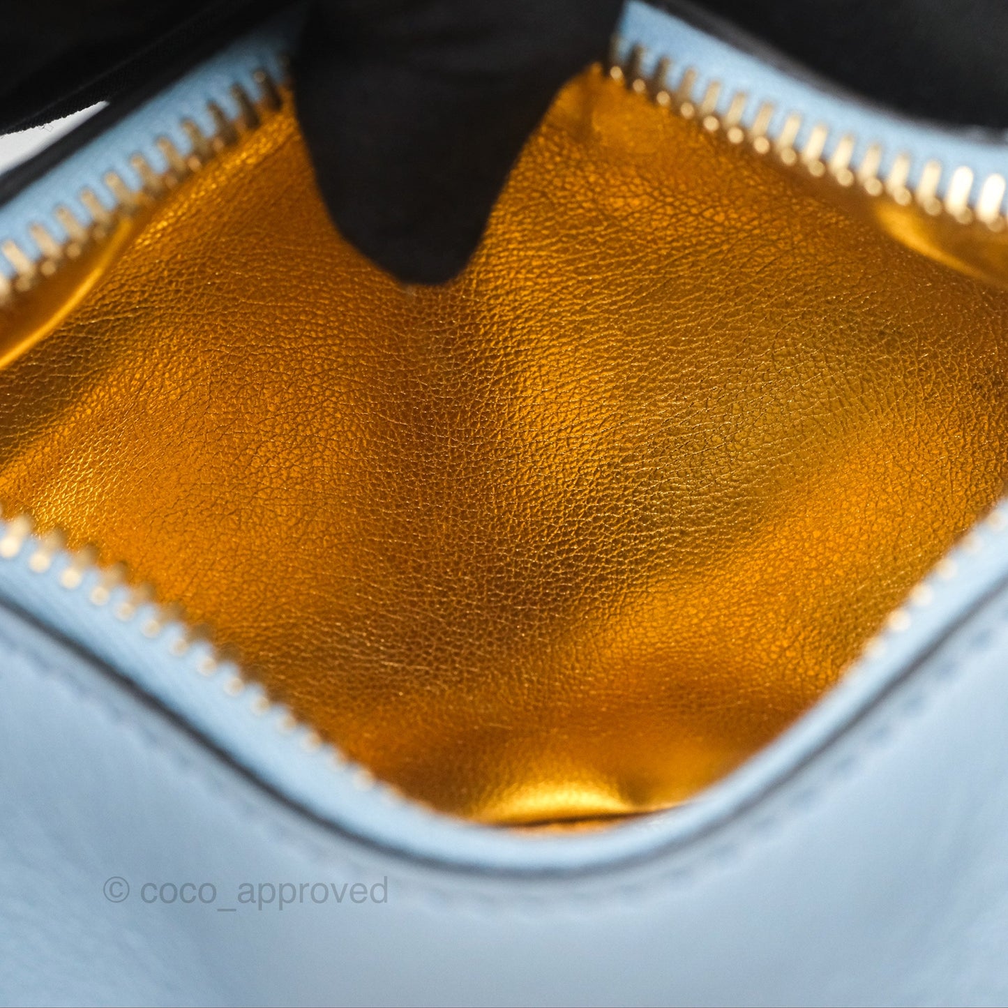 Fendi Nano Fendigraphy Hobo in Sky Blue Gold Hardware