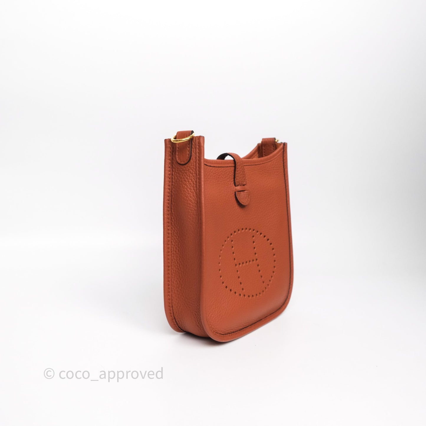 Hermès Mini Evelyne 16 Brick Clemence Gold Hardware