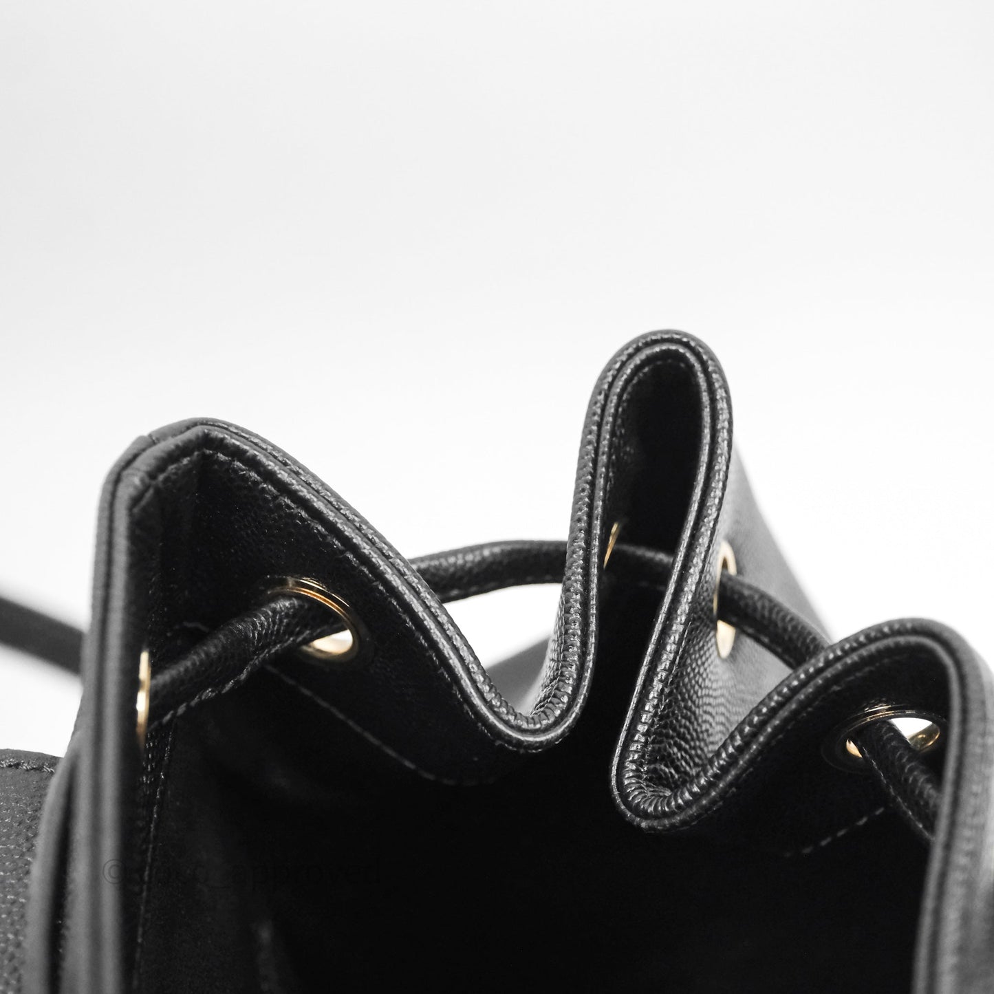 Chanel Quilted Business Affinity Backpack Black Caviar Gold Hardware