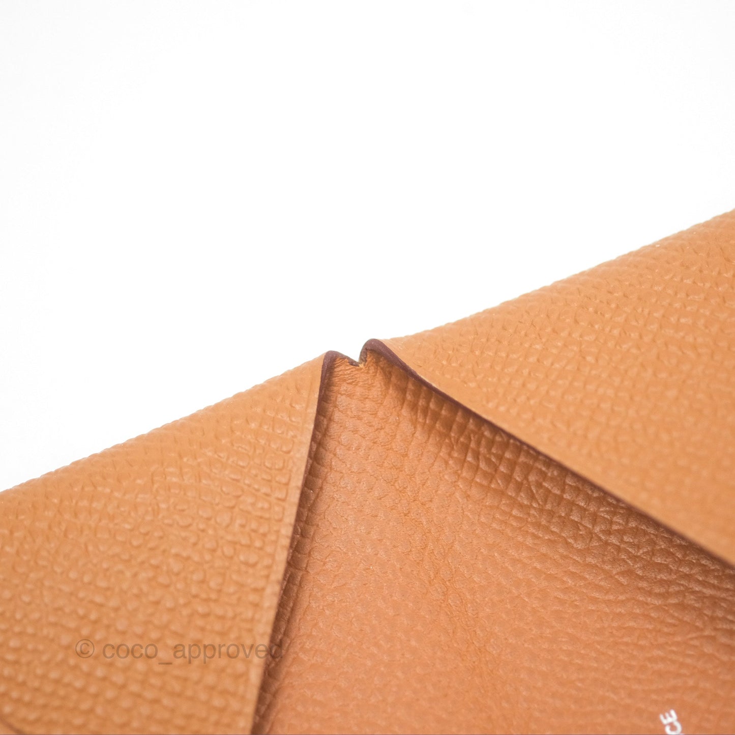 Hermès Calvi Card Holder 37 Gold Epsom Palladium Hardware