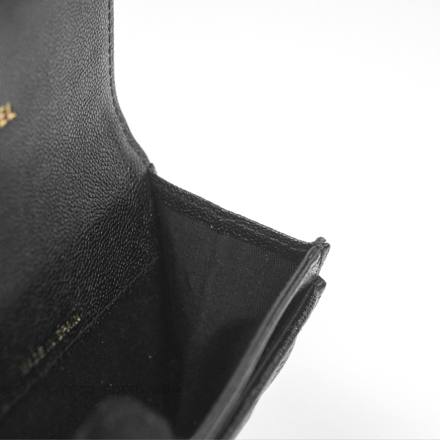 Chanel Quilted Boy Flap Card Holder Black Caviar Gold Hardware