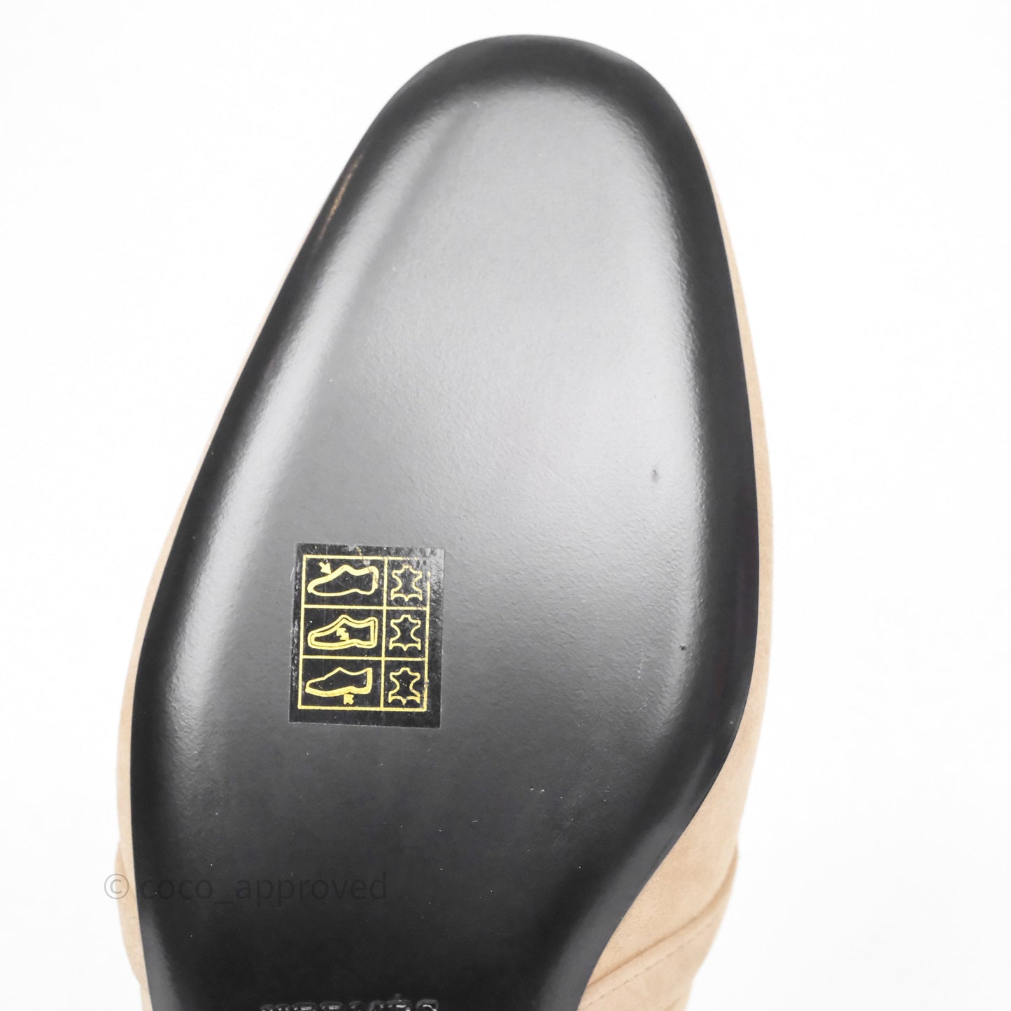 Hermès Oz Velvet Mules in Beige Sable Gold Hardware Size 37.5