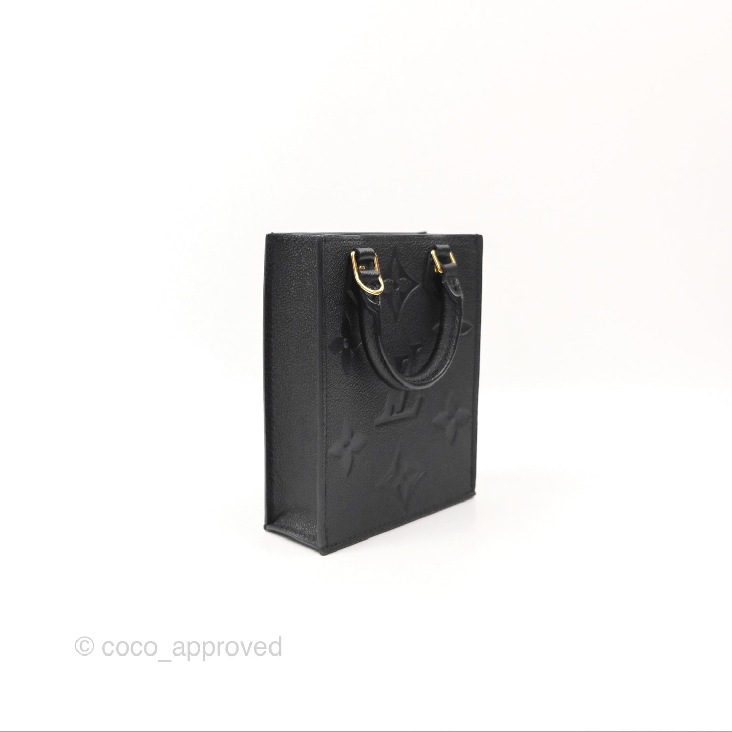 Louis Vuitton Petit Sac Plat Bag Empreinte Giant Monogram Black