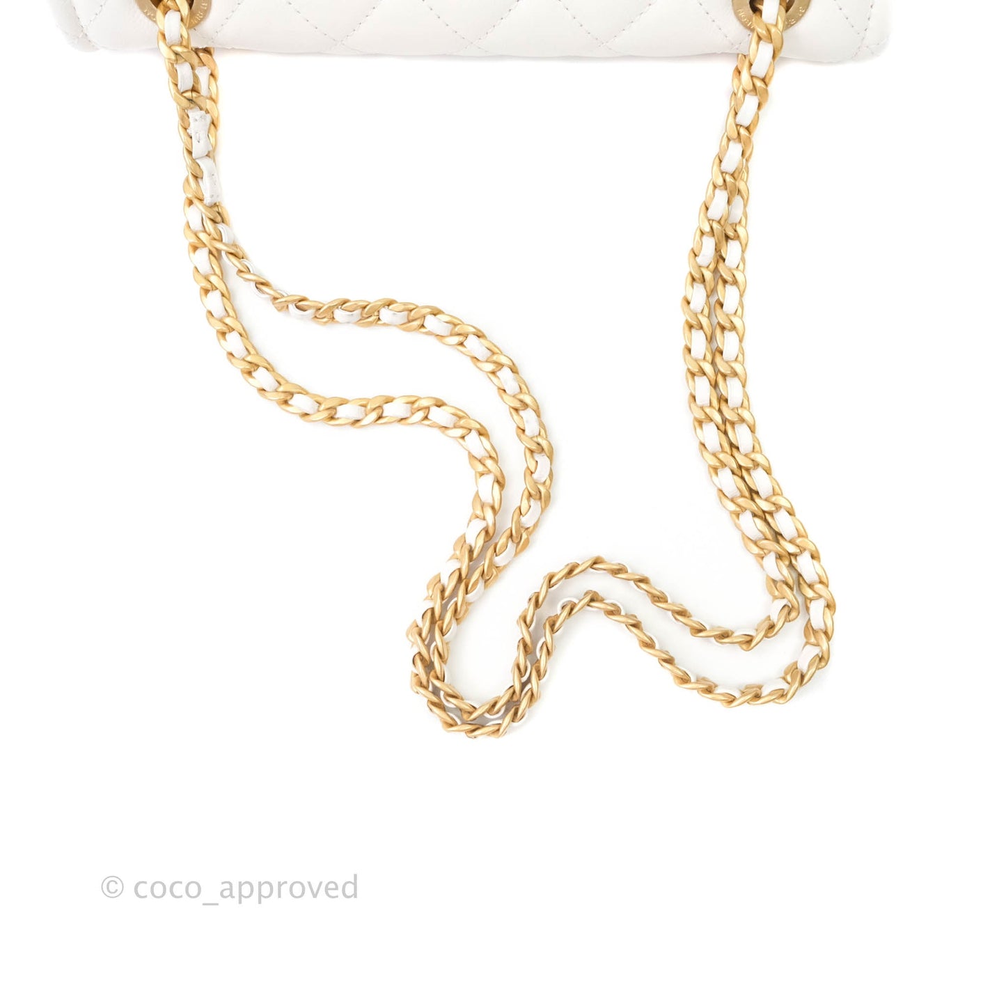 Chanel Small With Chain (O-purse-vanity With Chain) White