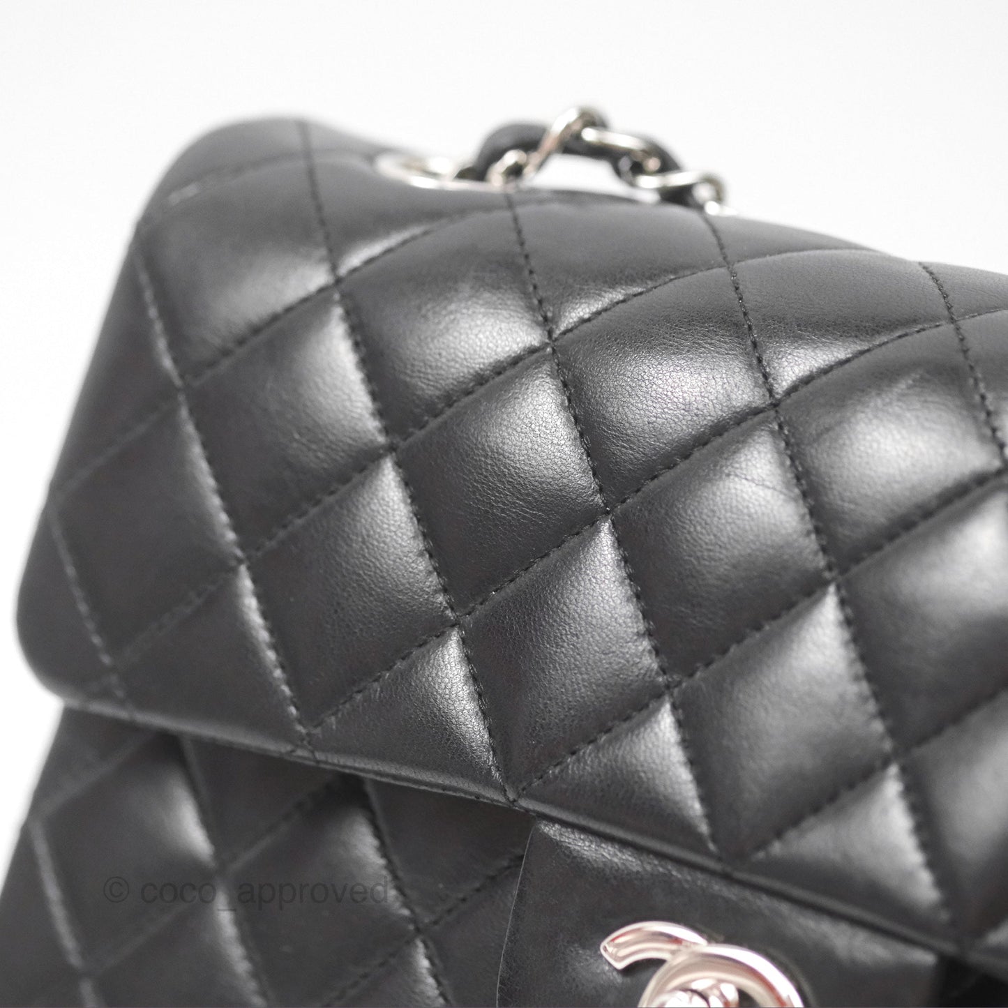 Chanel Small S/M Classic Flap Black Lambskin Silver Hardware