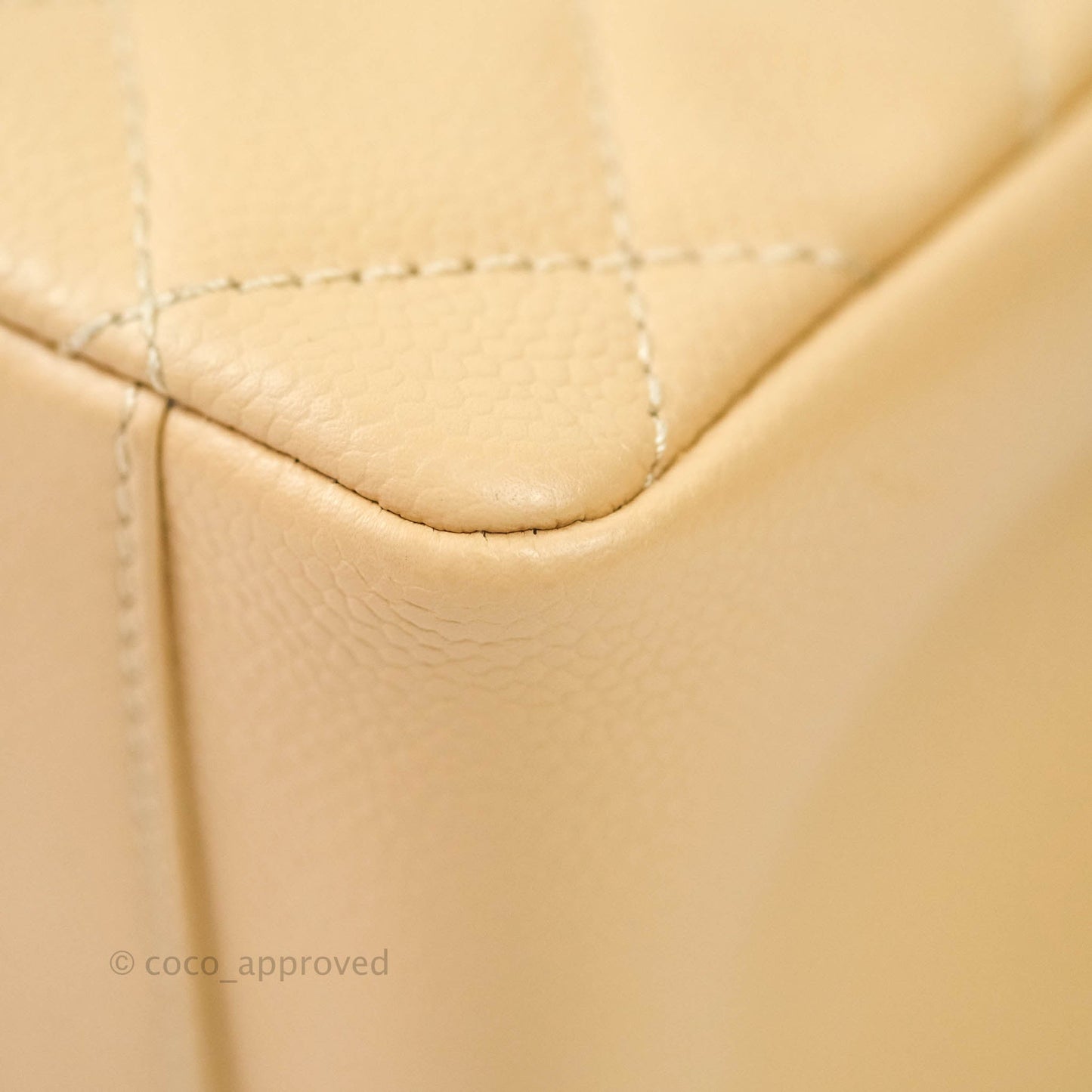 Chanel GST Beige Caviar Silver Hardware