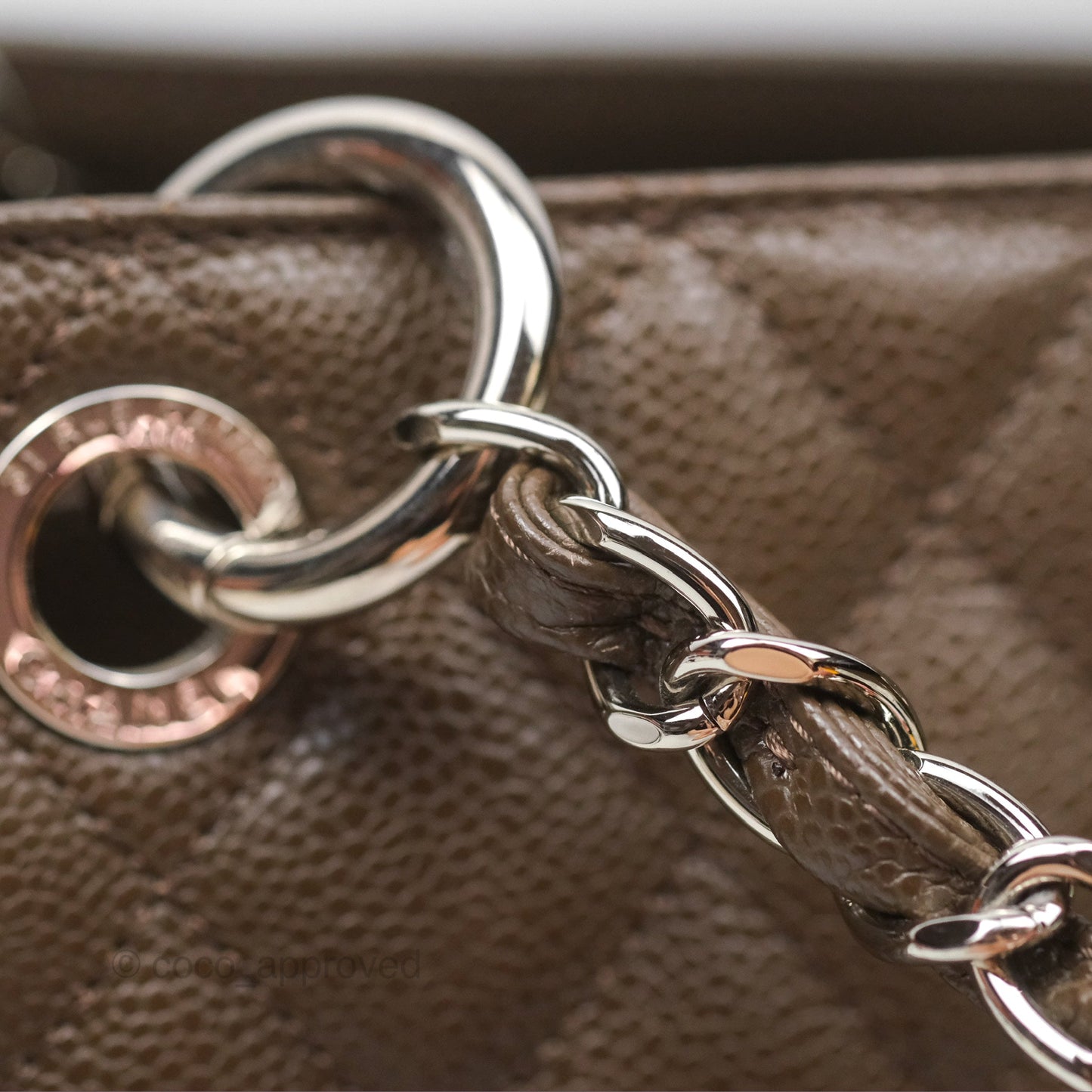 Chanel GST Chocolate Brown Caviar Silver Hardware