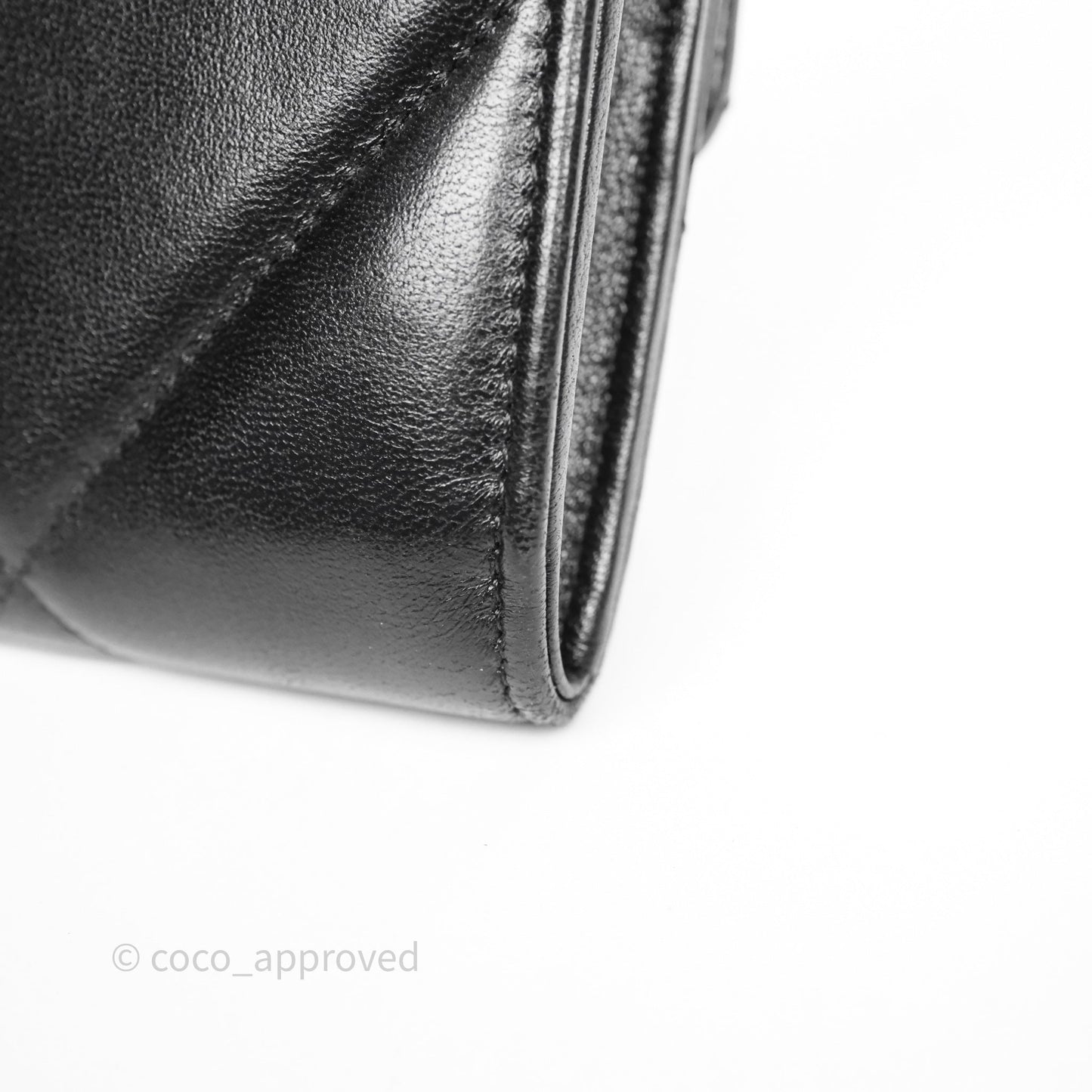 Chanel Quilted 19 Flap Long Wallet Black Lambskin Aged Gold Hardware