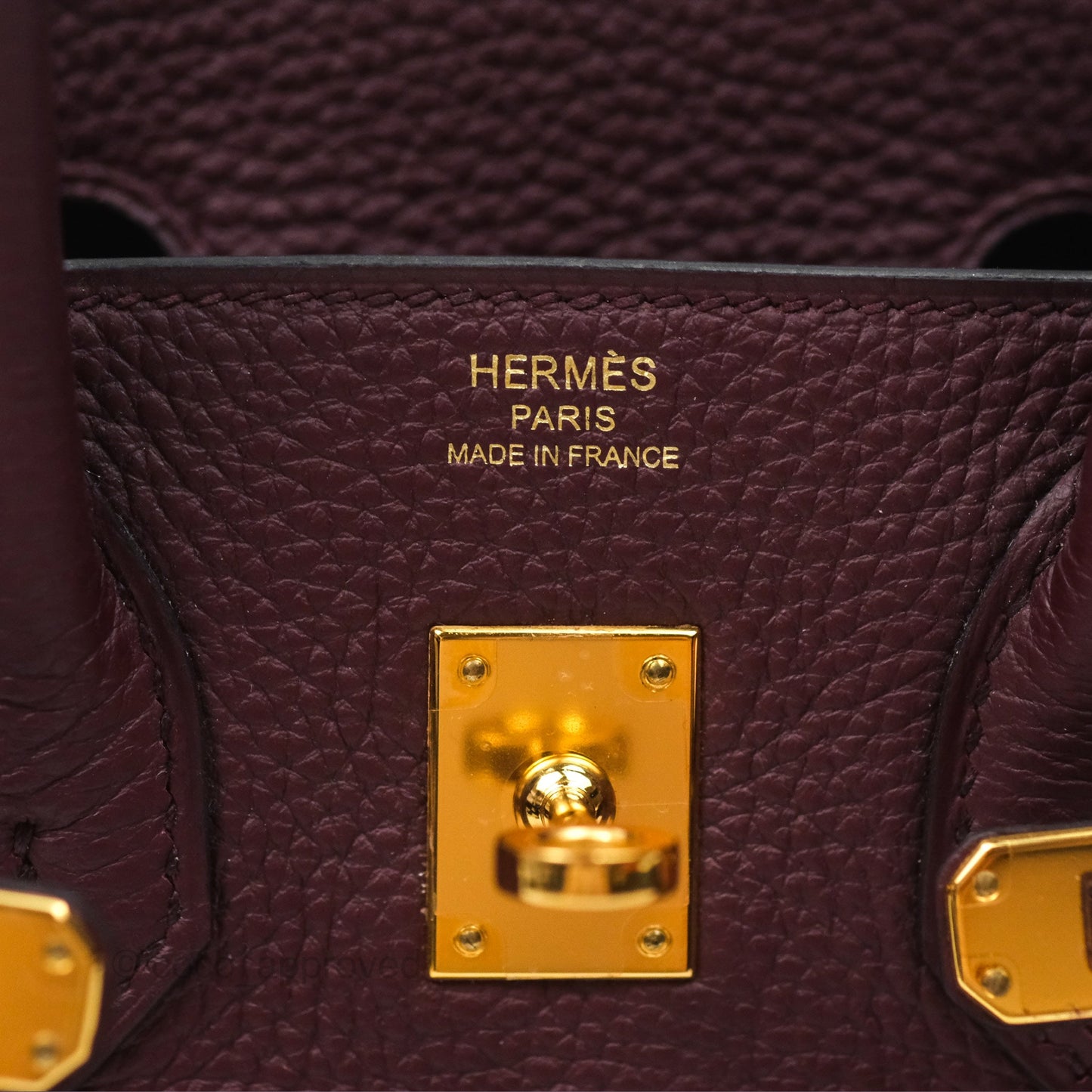Hermès Birkin 25 Retourne Bordeaux Togo Gold Hardware