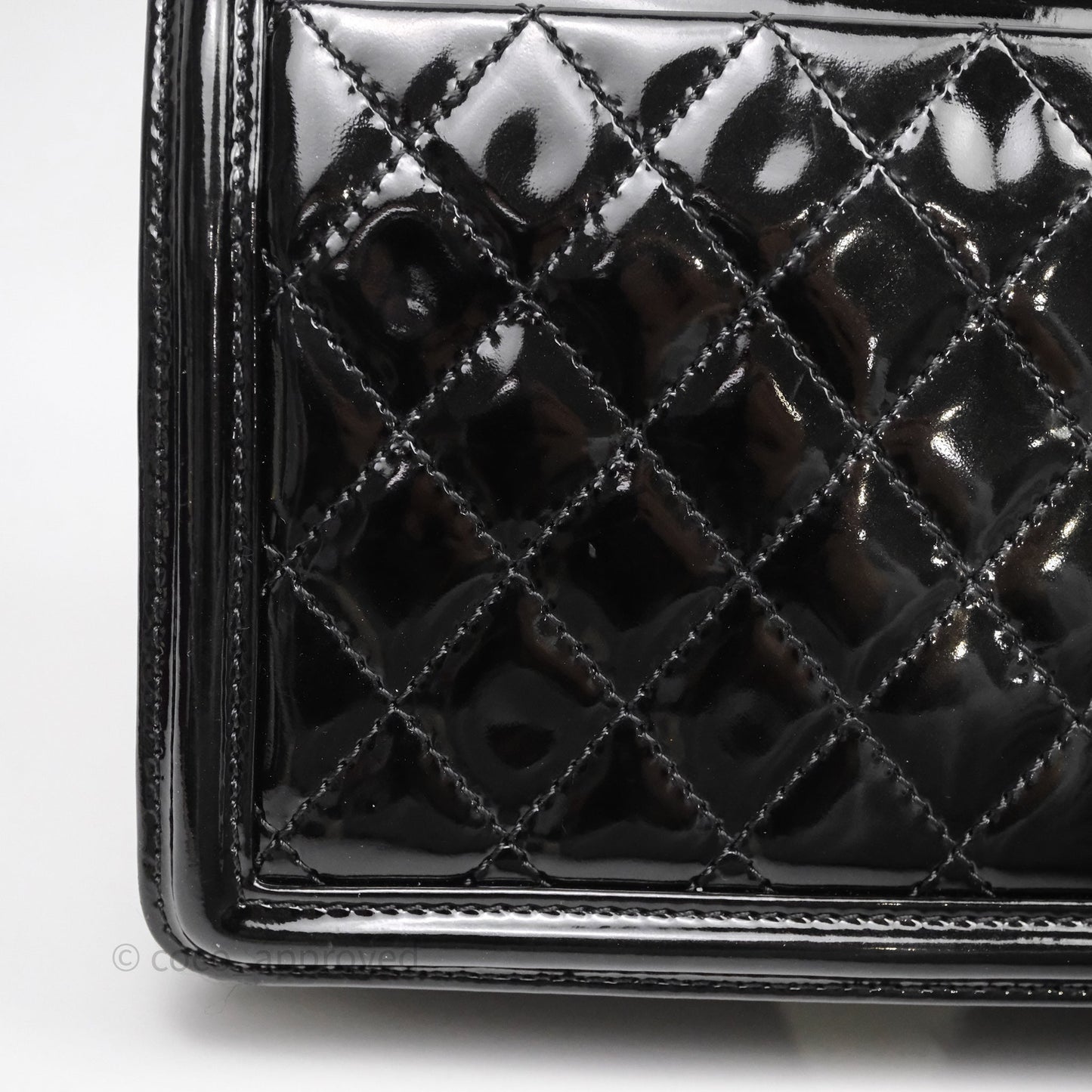 Chanel Crystal Lego Brick Shoulder Bag Black Plexiglass Patent Silver Hardware