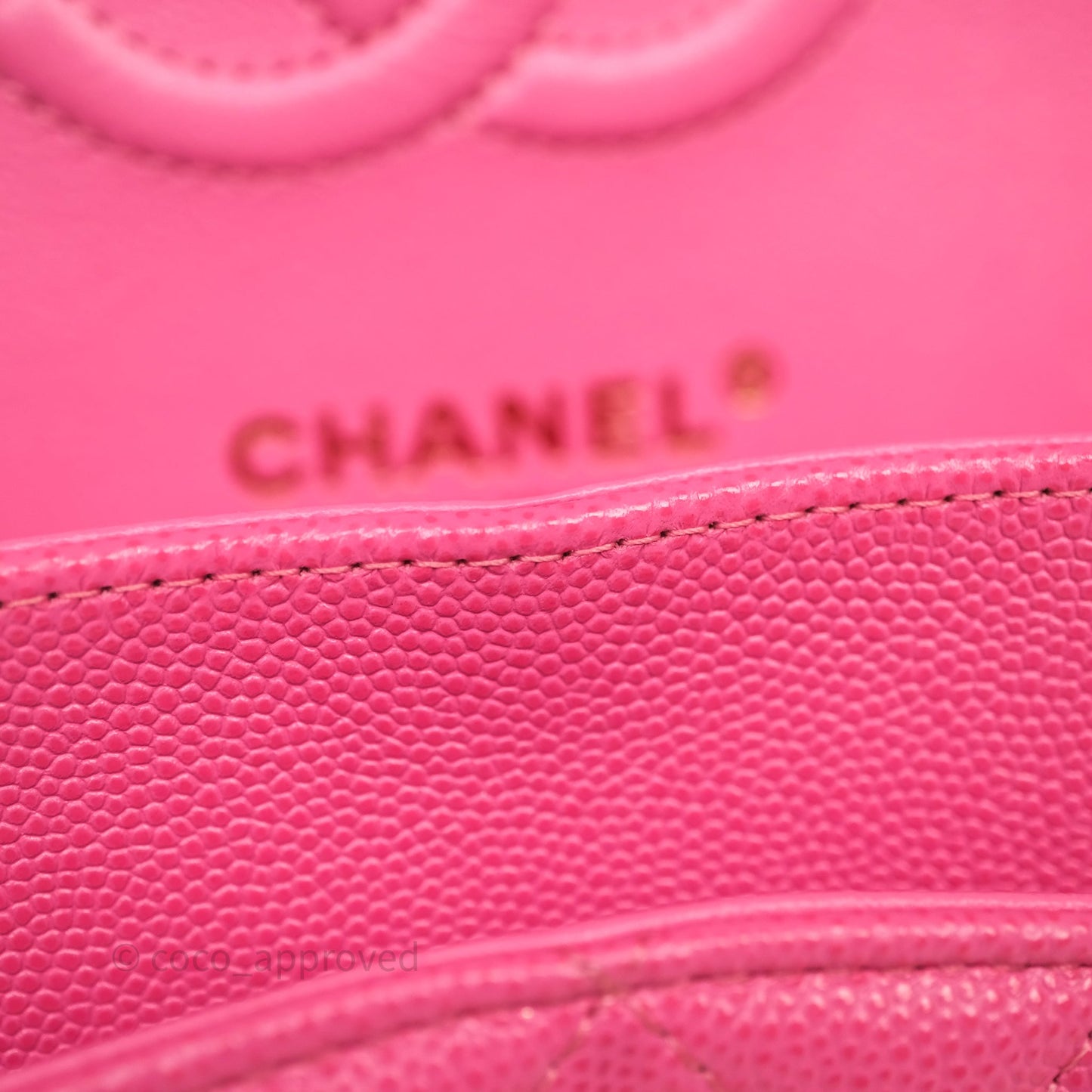 Chanel Small Classic Flap Quilted Hot Pink Caviar Gold Hardware