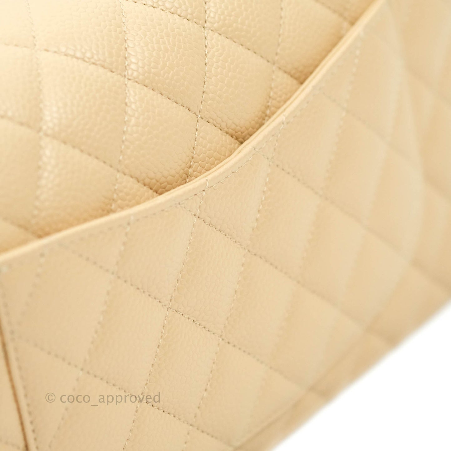 Chanel Classic Small S/M Flap Beige Caviar Silver Hardware