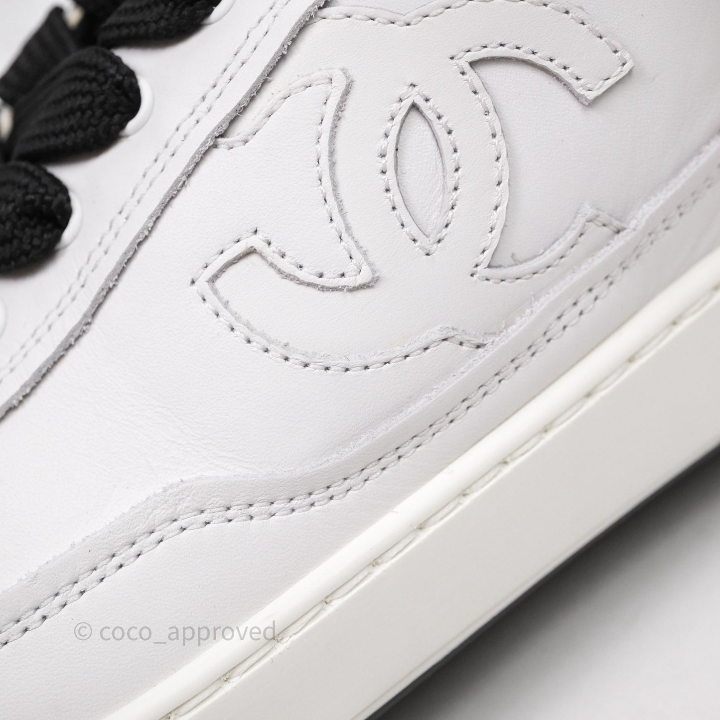 Chanel Logo Sneakers White Size 39