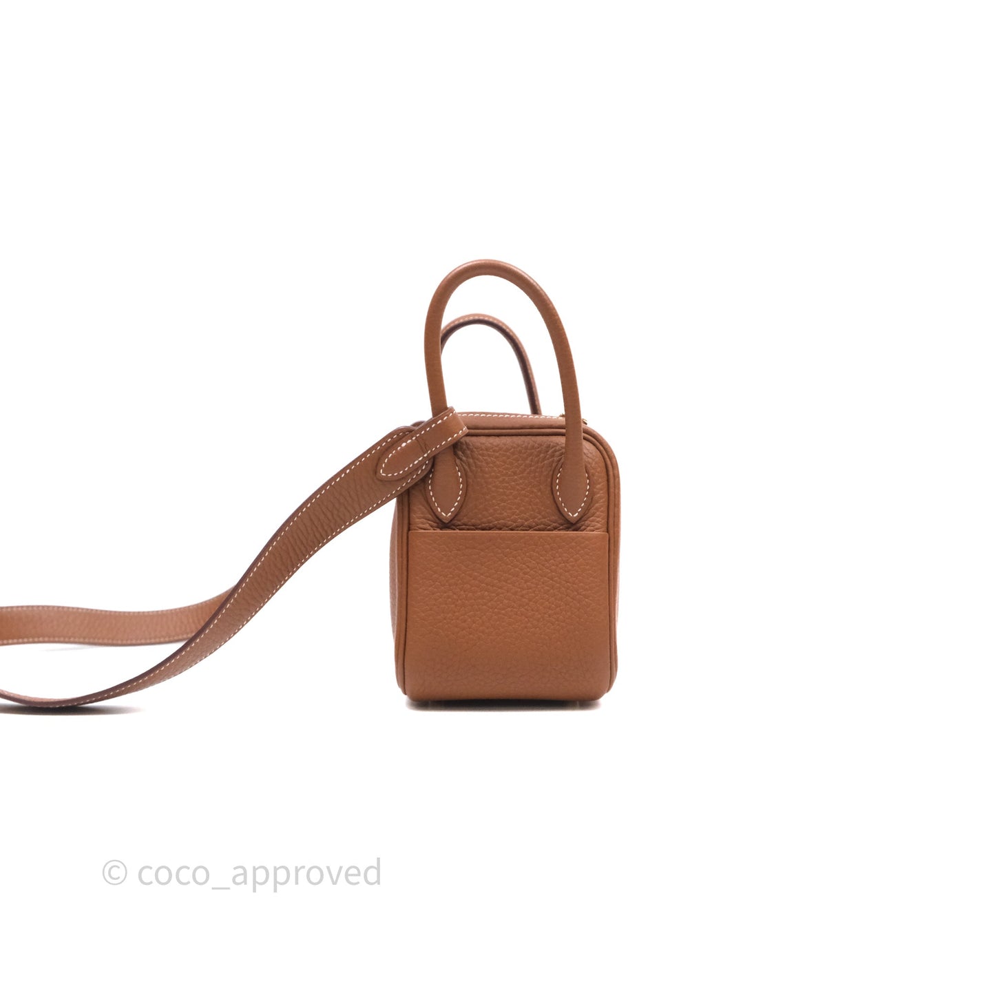 Hermès Mini Lindy 20 Gold Clemence Gold Hardware