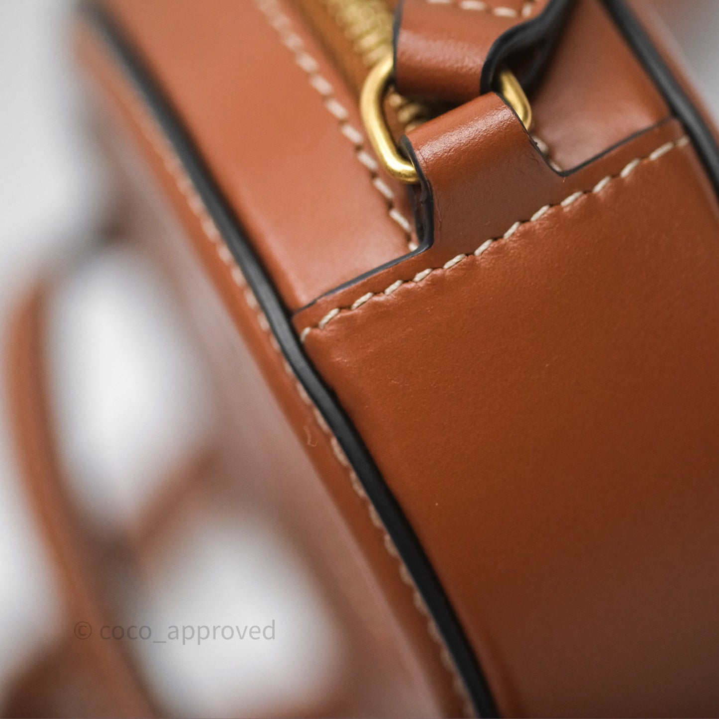 Celine Mini Oval Bag Cuir Triomphe Tan Calfskin