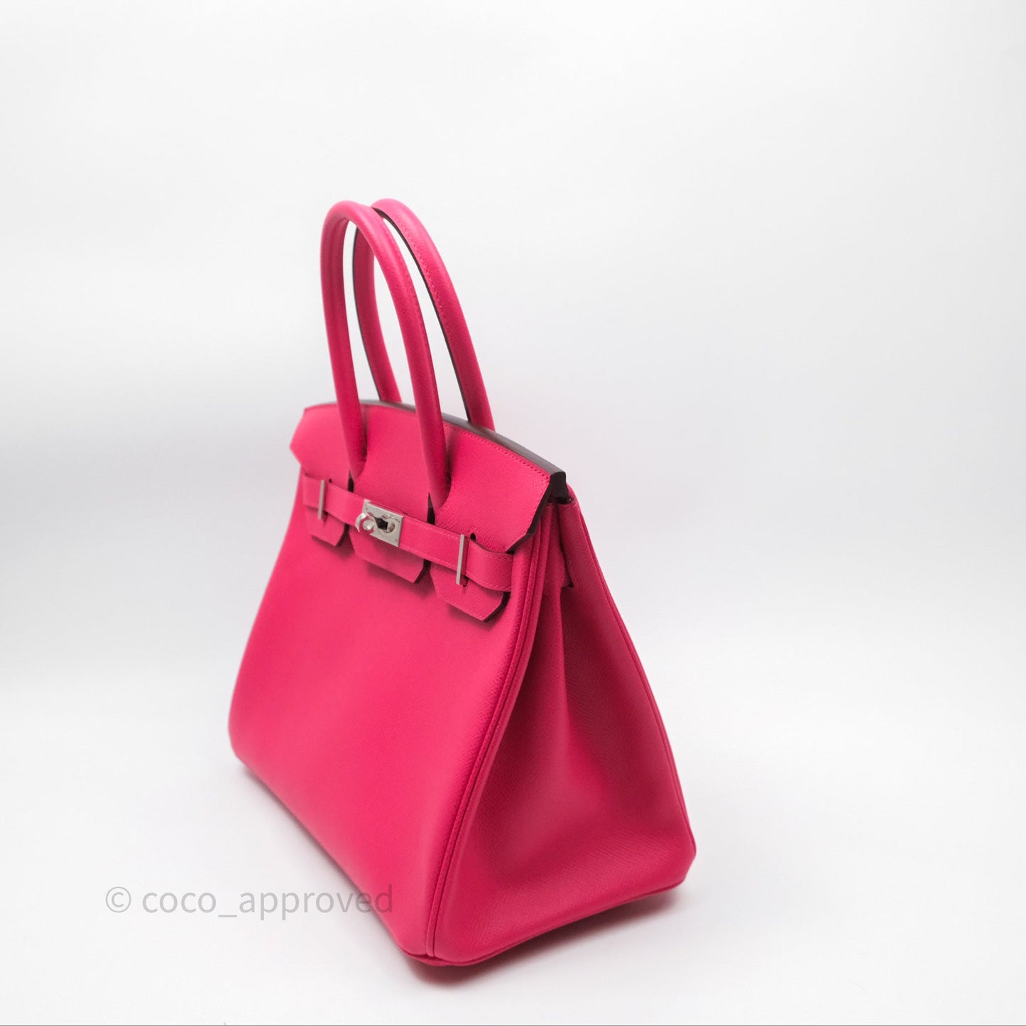 Hermès Birkin 30 Framboise 90 Epsom Palladium Hardware