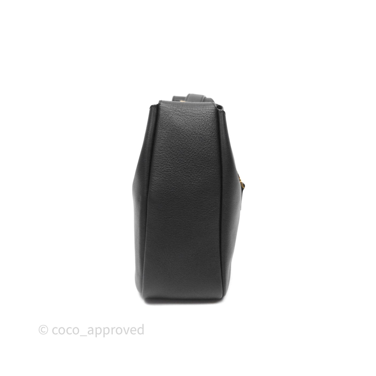 Saint Laurent LE 5 à 7 Supple Small Black Grained Leather Gold Hardware