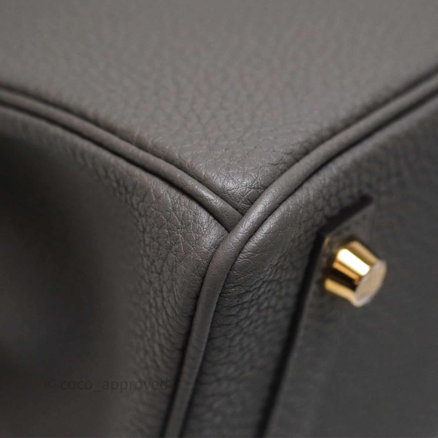 Hermès Birkin 25 Retourne Gris Meyer 0L Togo Gold Hardware