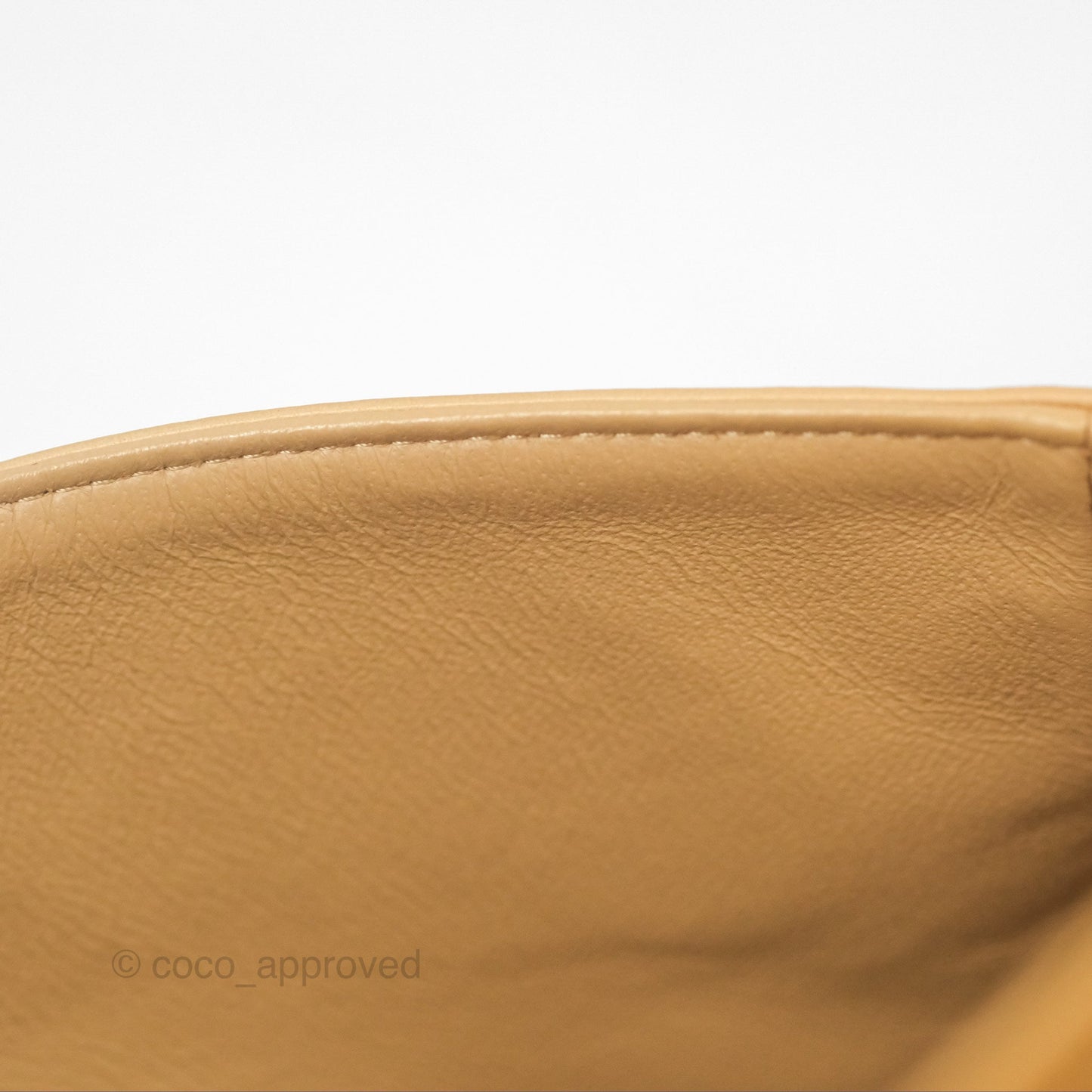 Chanel Vintage Small Classic Flap Beige Lambskin 24K Gold Hardware