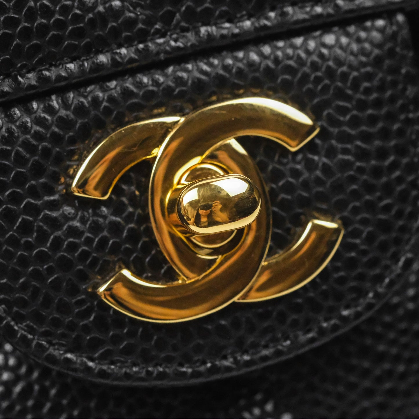 Chanel Small S/M Classic Flap Quilted Black Caviar Gold Hardware