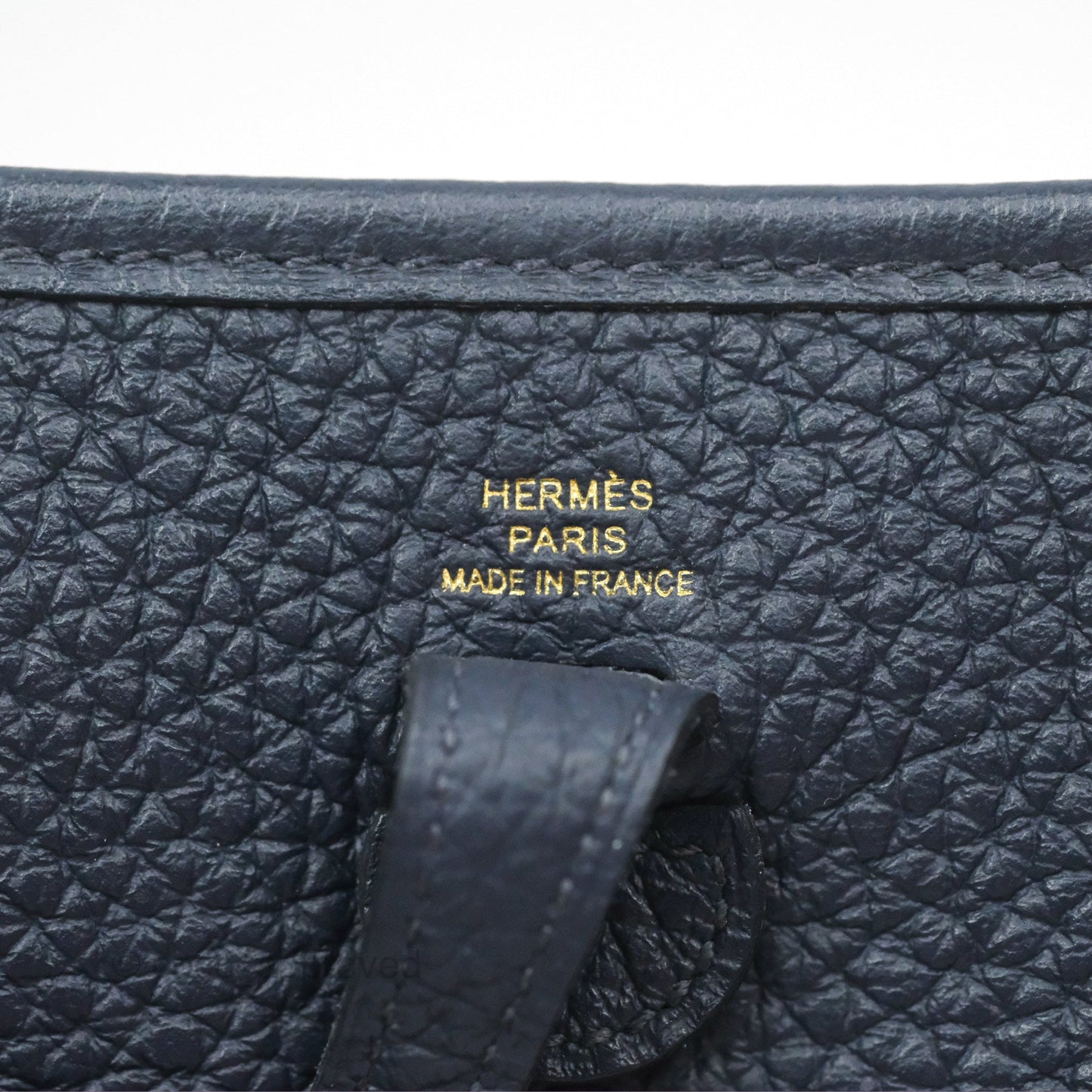 Hermès Mini Evelyne 16 Bleu Nuit 2Z Clemence Gold Hardware