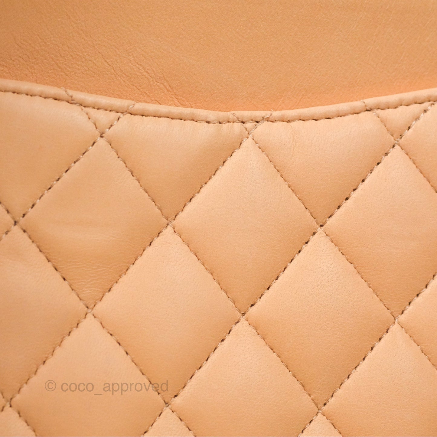 Chanel Classic M/L Medium Flap Quilted Beige Pink Lambskin Gold Hardware