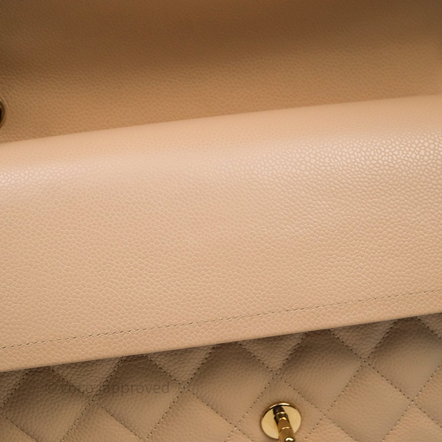 Chanel Jumbo Double Flap Beige Caviar Gold Hardware⁣⁣