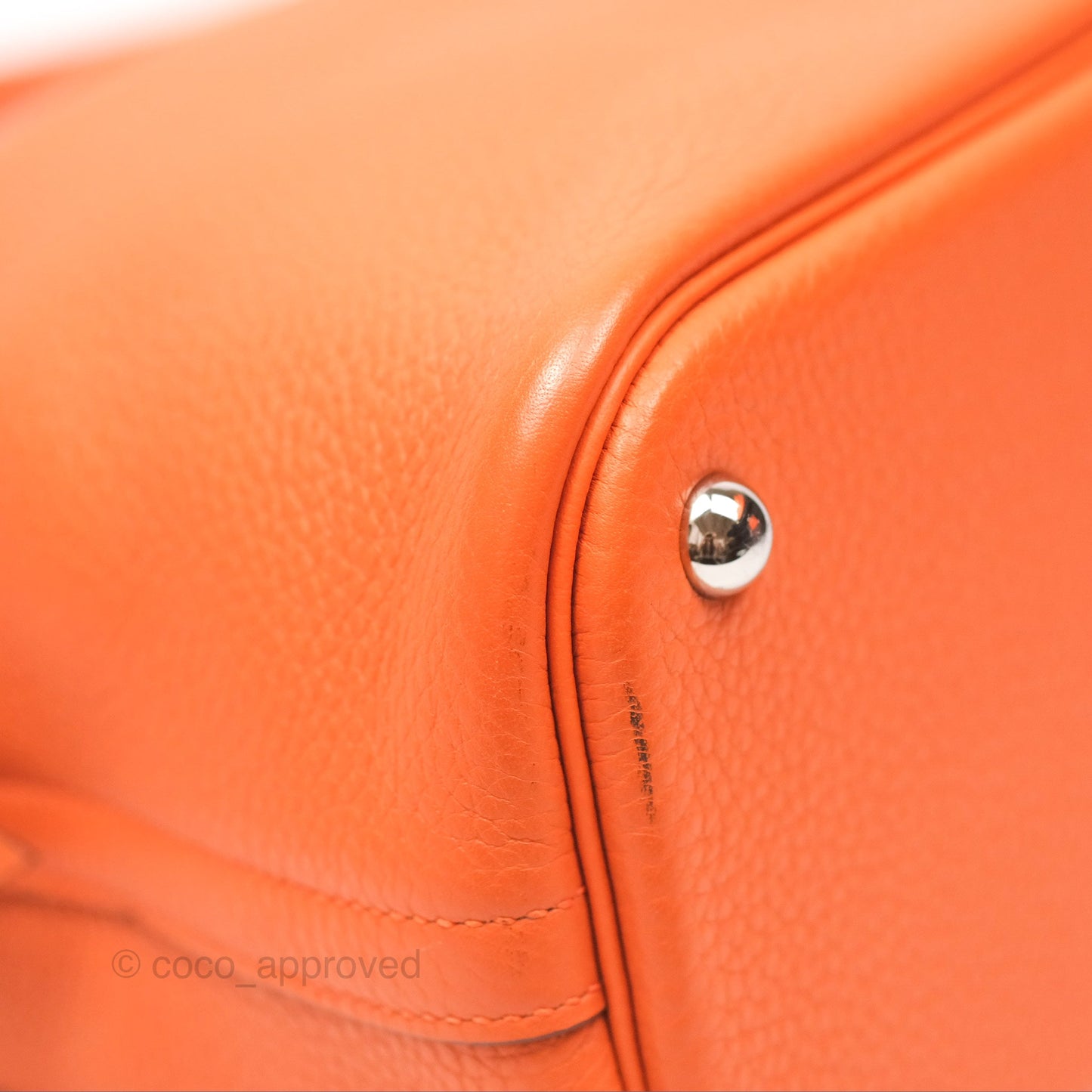 Hermès Bolide 31 Orange H Clemence Palladium Hardware