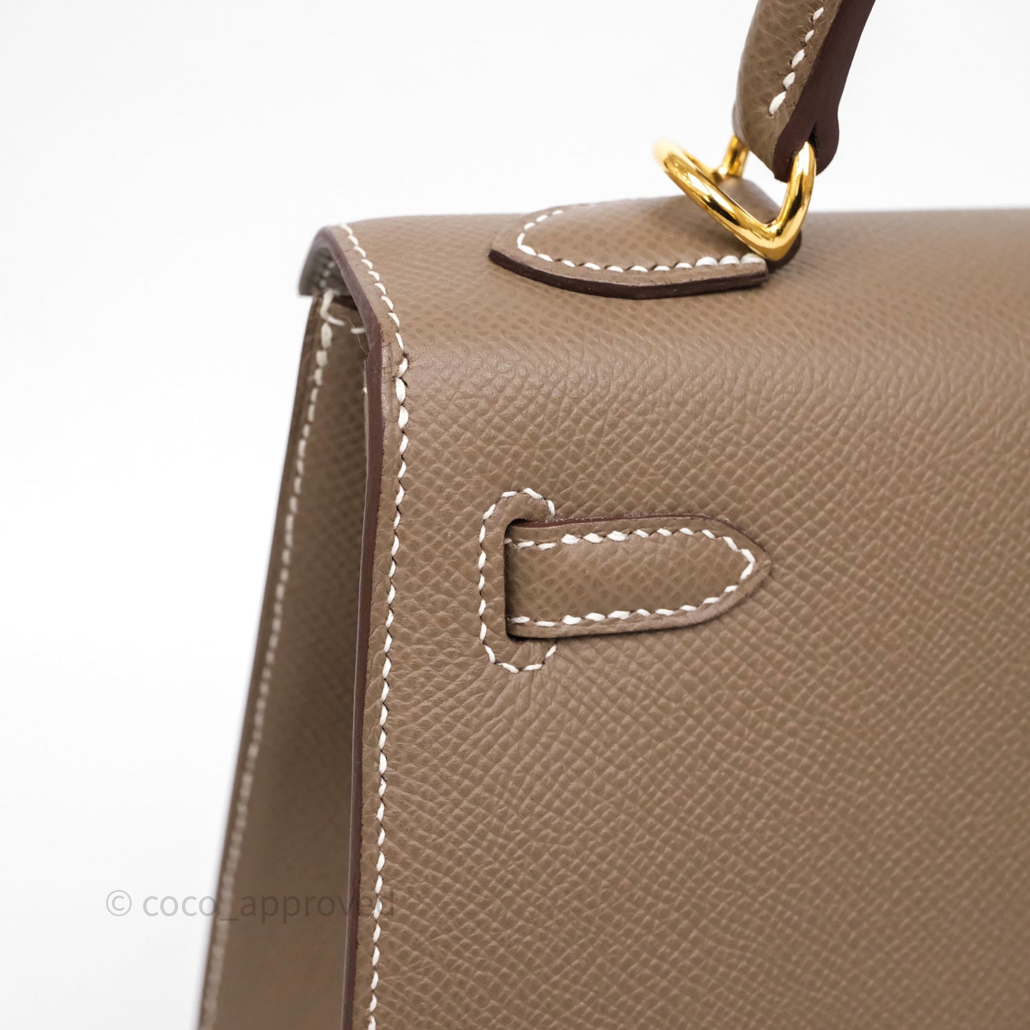 Hermès Kelly 25 Etoupe 18 Epsom Gold Hardware