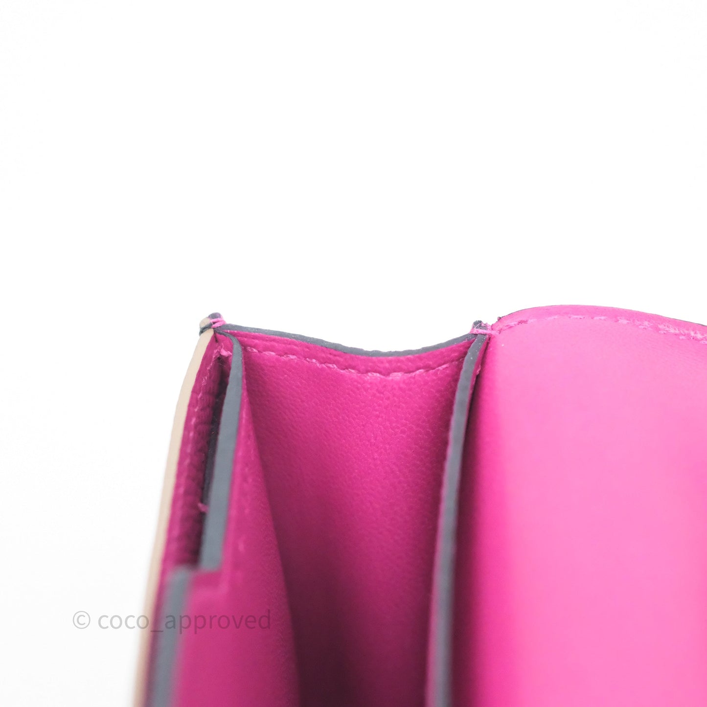 Hermès Passant Compact Wallet Epsom Purple