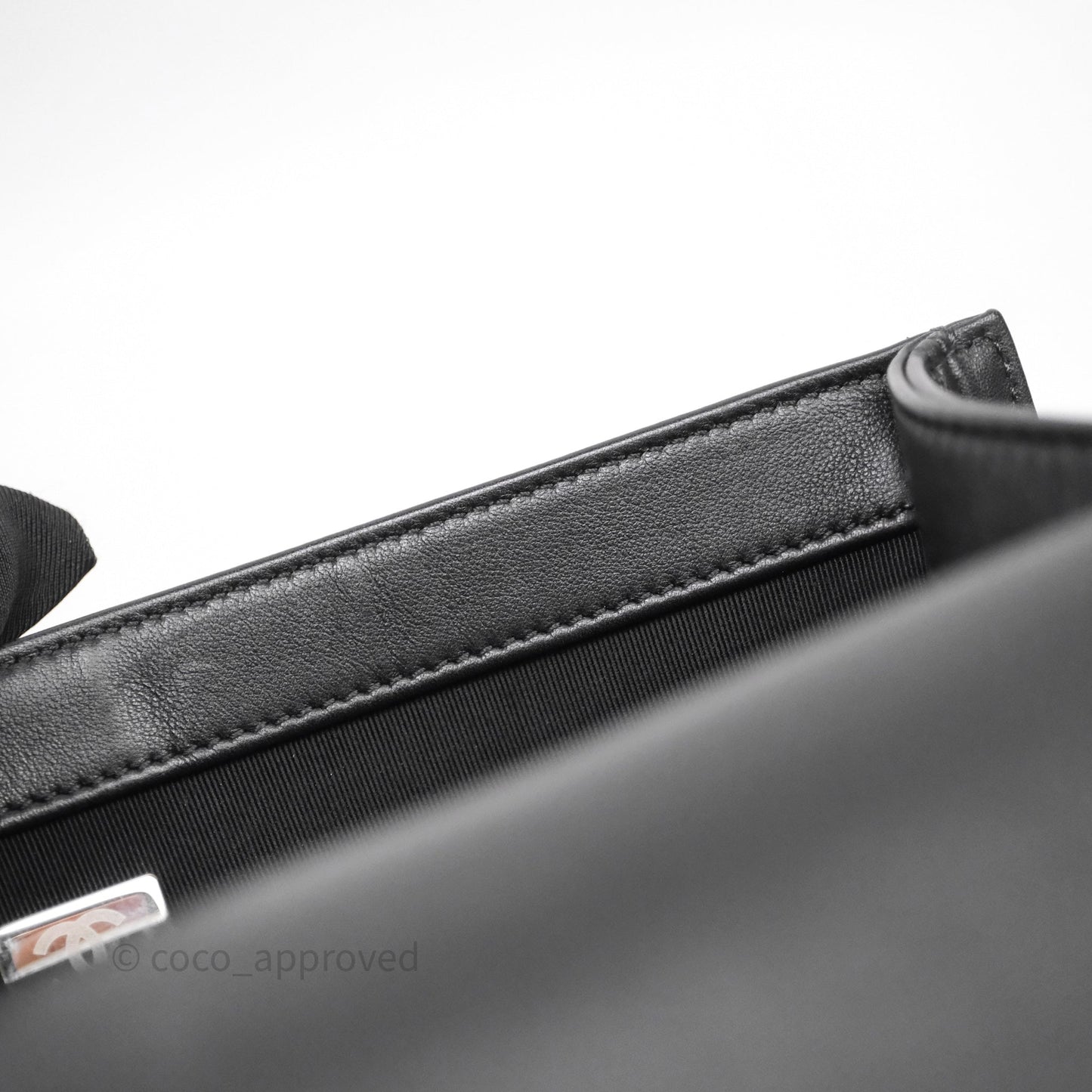 Chanel Medium Boy Quilted Black Lambskin Ruthenium Hardware
