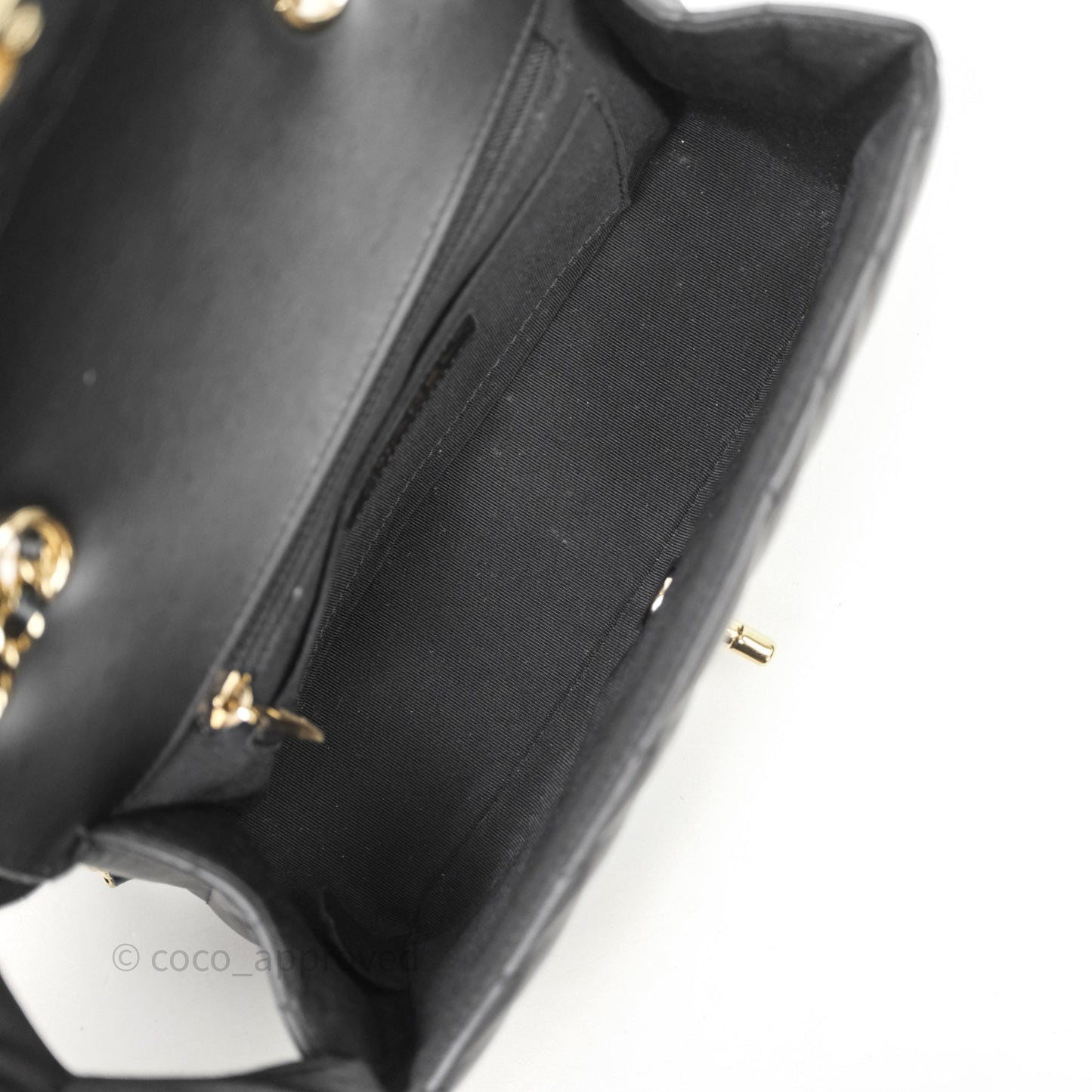Chanel Black Lambskin Chevron Quilted Statement Flap Bag Light Gold Hardware