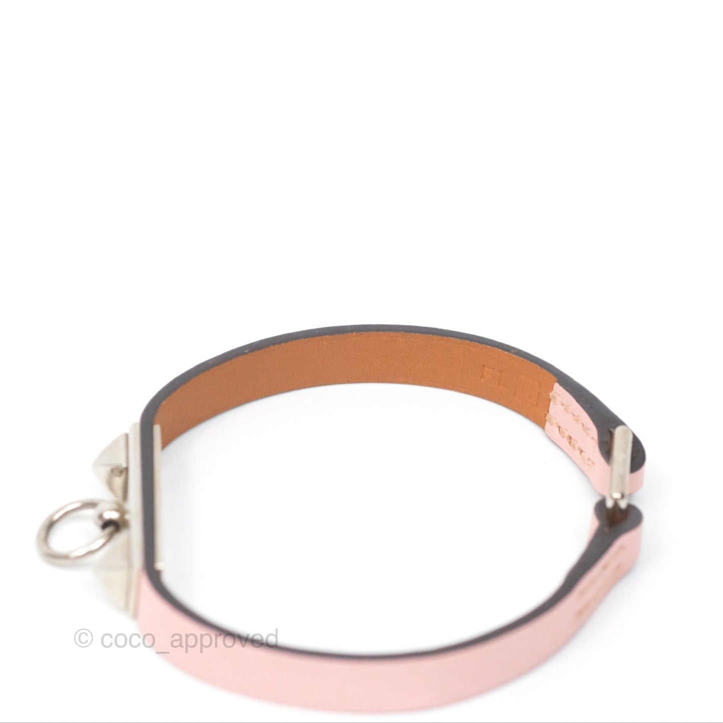 Hermès Rivale Mini Bracelet Rose Sakura Swift Palladium Hardware