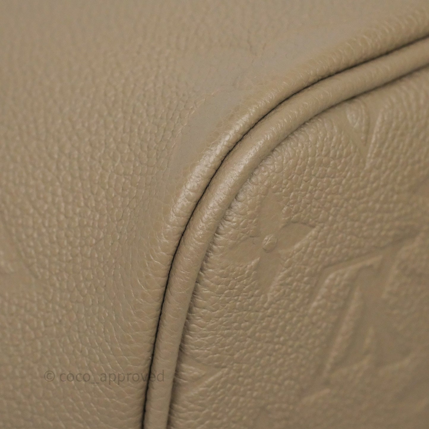 Louis Vuitton Neverfull MM Monogram Empreinte Leather Tourterelle