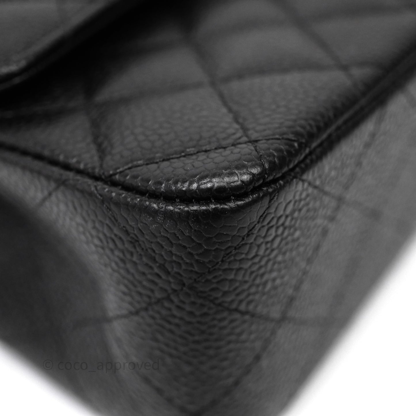 Chanel Classic Medium Flap Quilted Black Caviar Gold Hardware